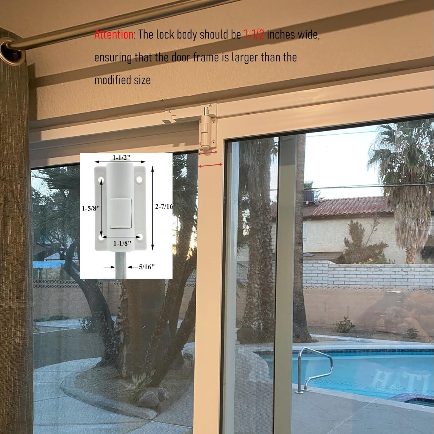 Cerradura de Seguridad para Puerta Corredera Lubentol 2 Pcs