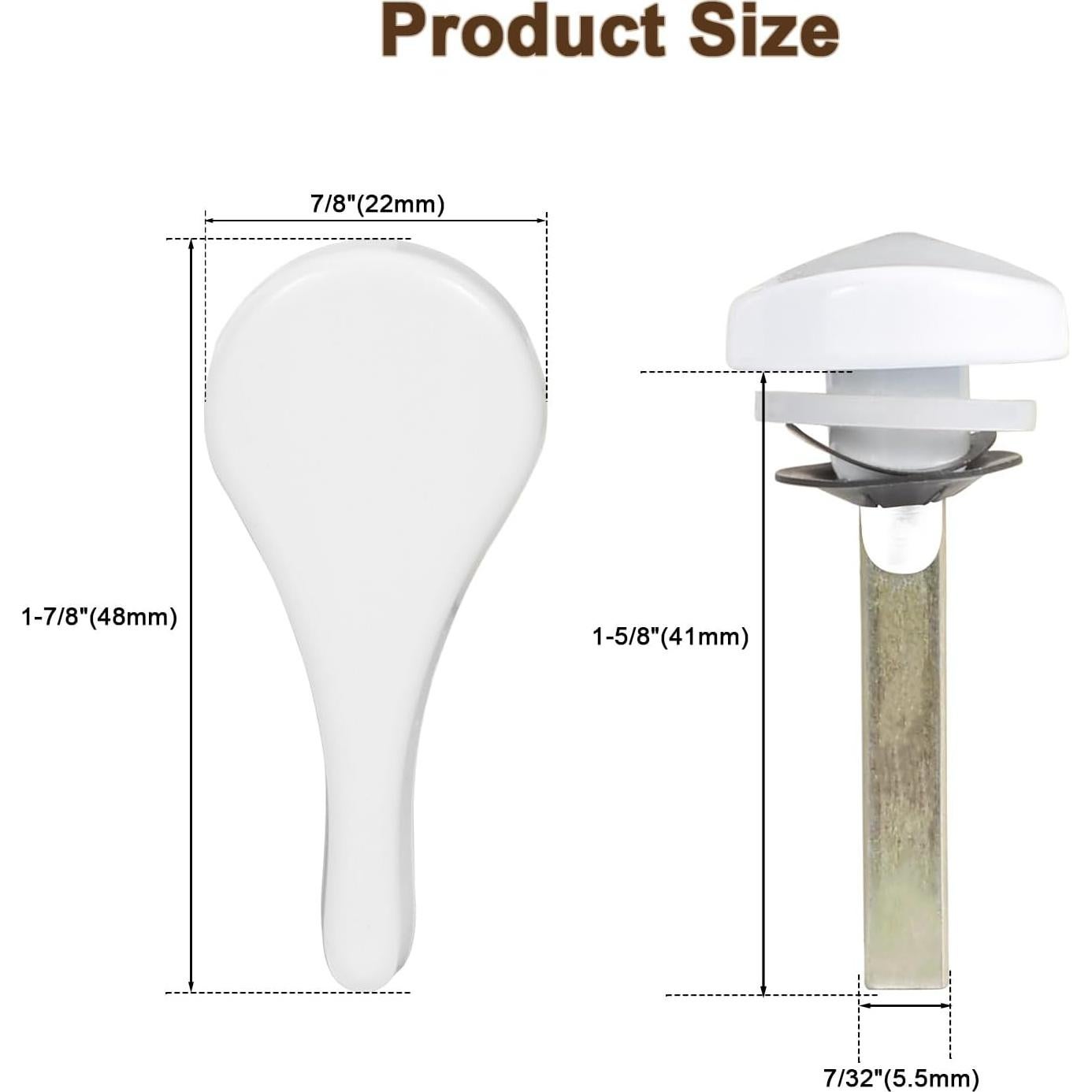 Pestillo deslizante Tobkuxk de metal blanco 3.49 cm