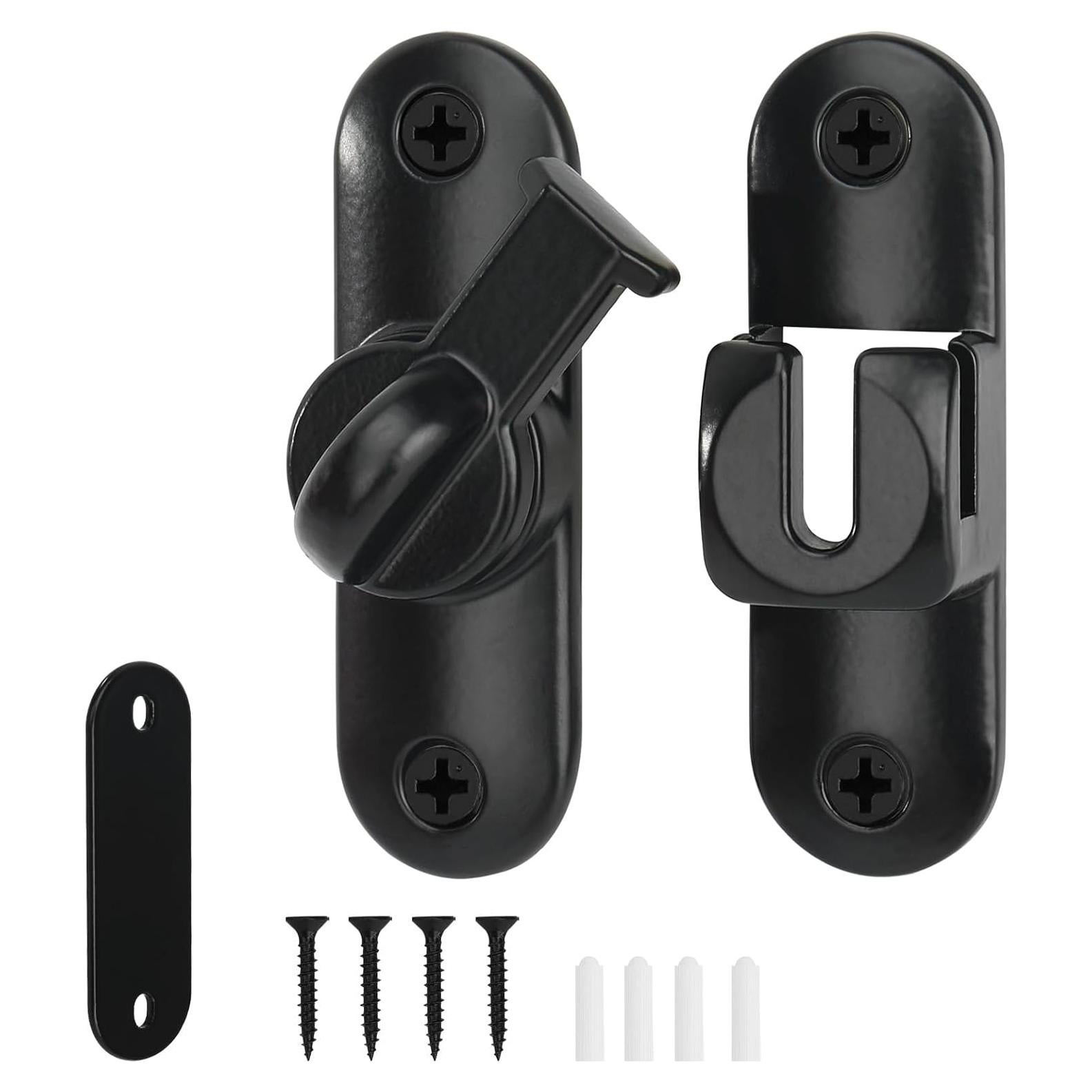 Cierre de Puerta Corredera Qkenvo 90-180° Negro con Espaciador