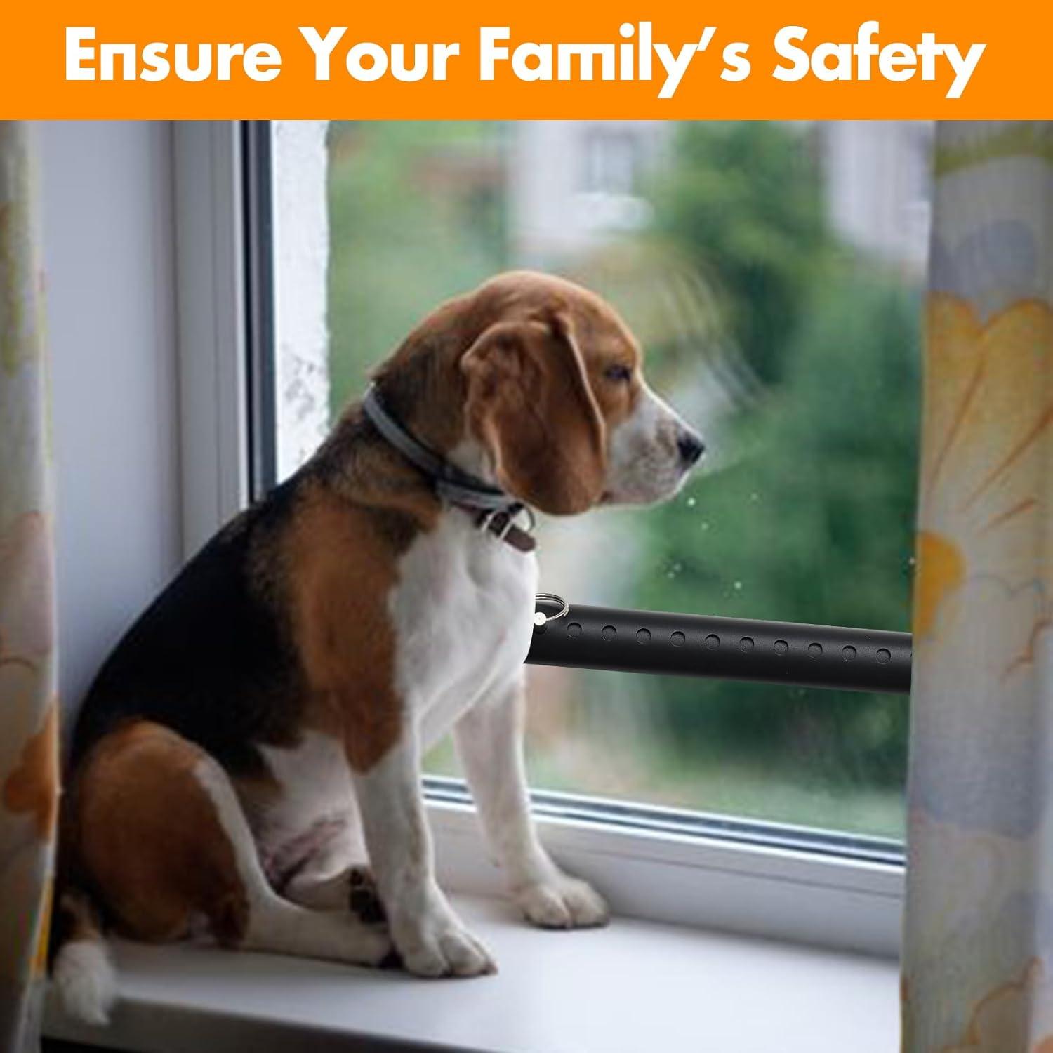 Barra de Seguridad Ajustable EUIJOIP para Puertas y Ventanas 43-130 cm