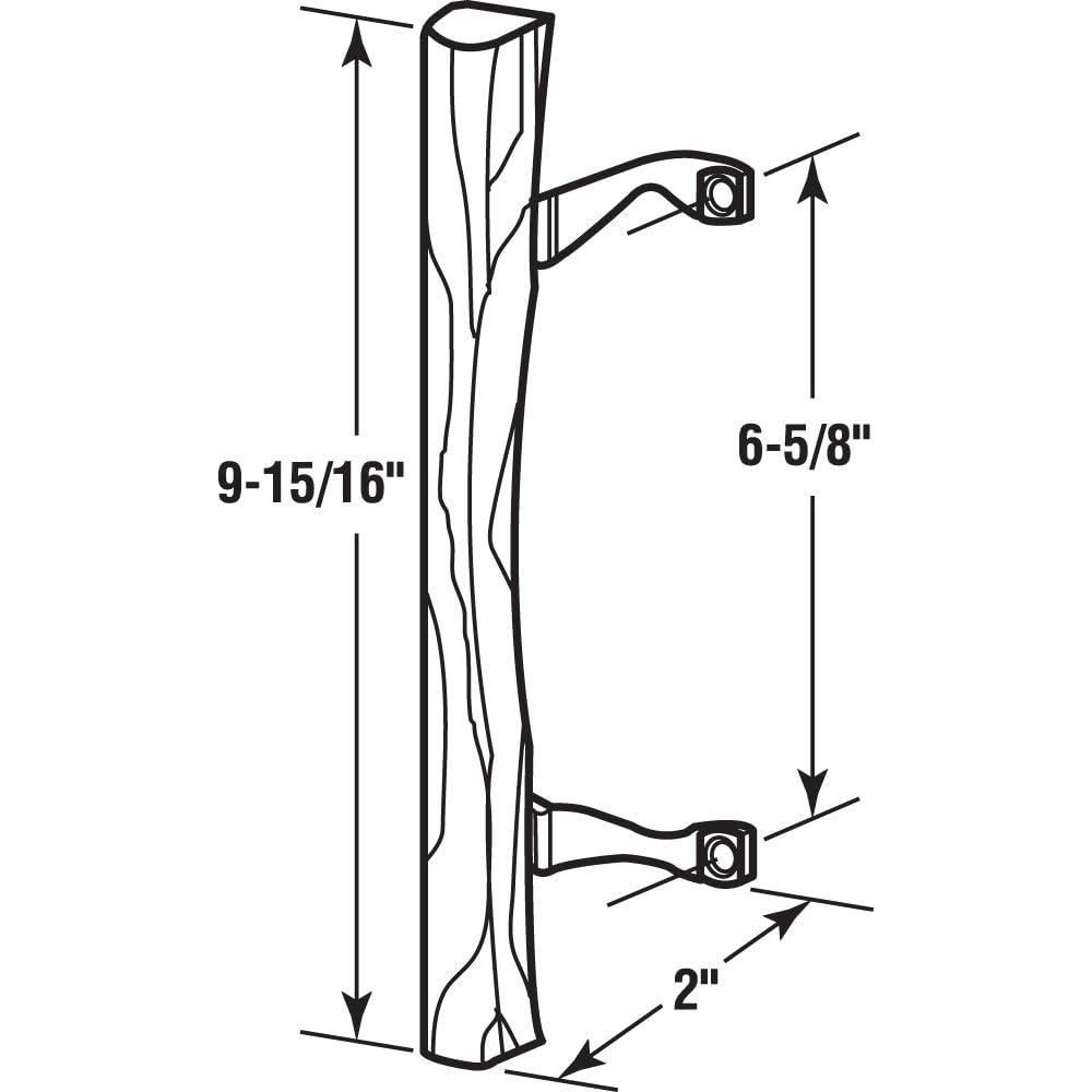 Tirador de Puerta Corredera de Madera Prime-Line C 1034 con Soportes Niquelados