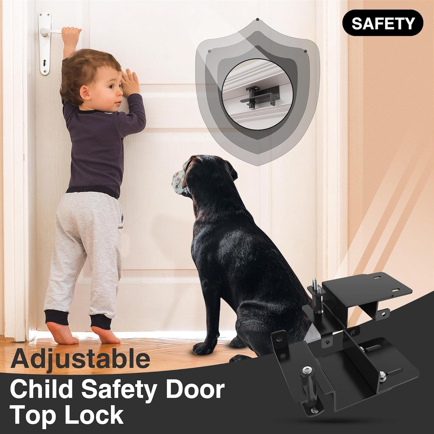 Cerradura Superior Ajustable de Seguridad para Niños - Negra