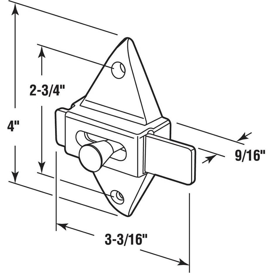 Pestillo Deslizante Prime-Line PH 17039 Cromo 6.99 cm