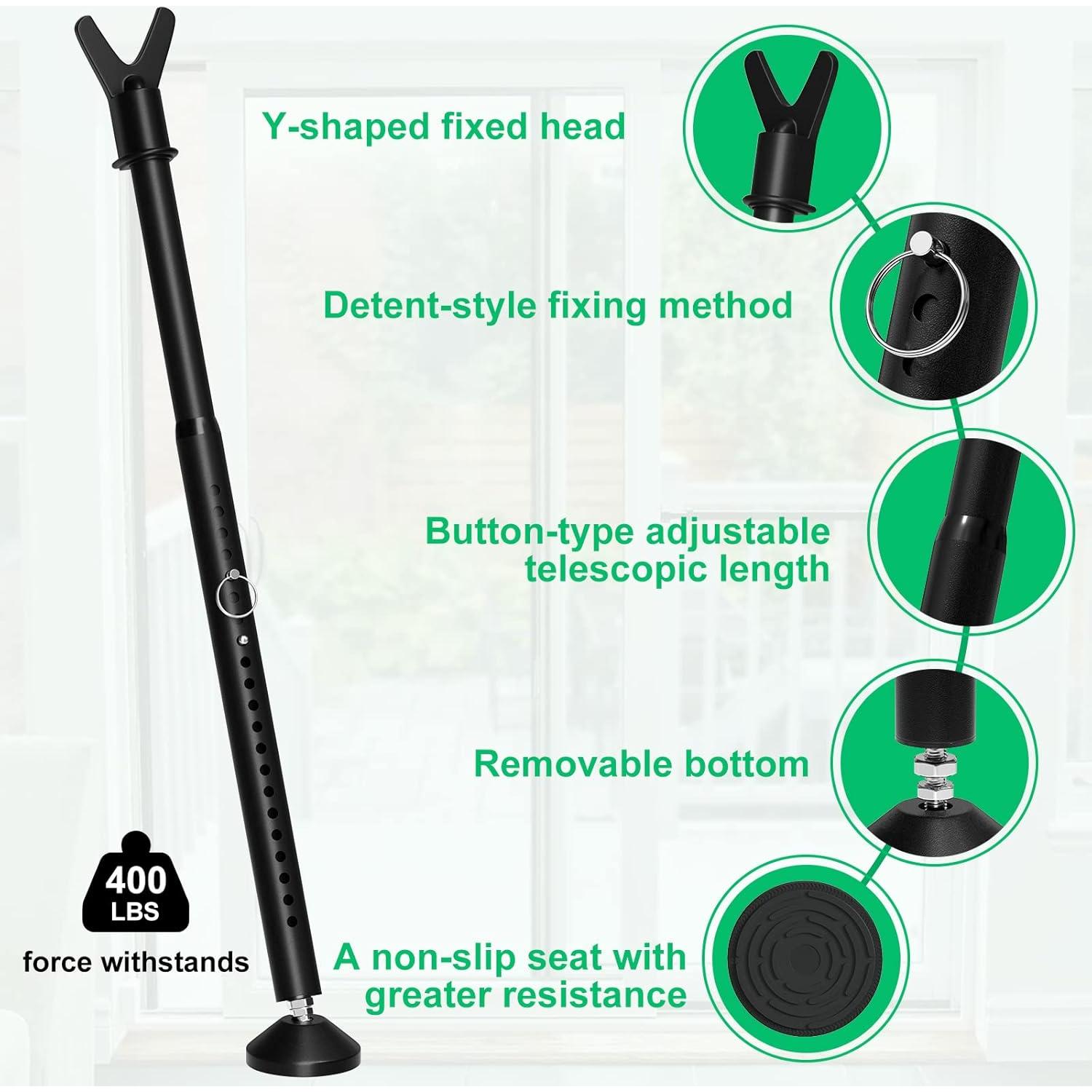 Barra de Seguridad Ajustable Lcokeiy para Puertas Deslizantes - 2 Piezas