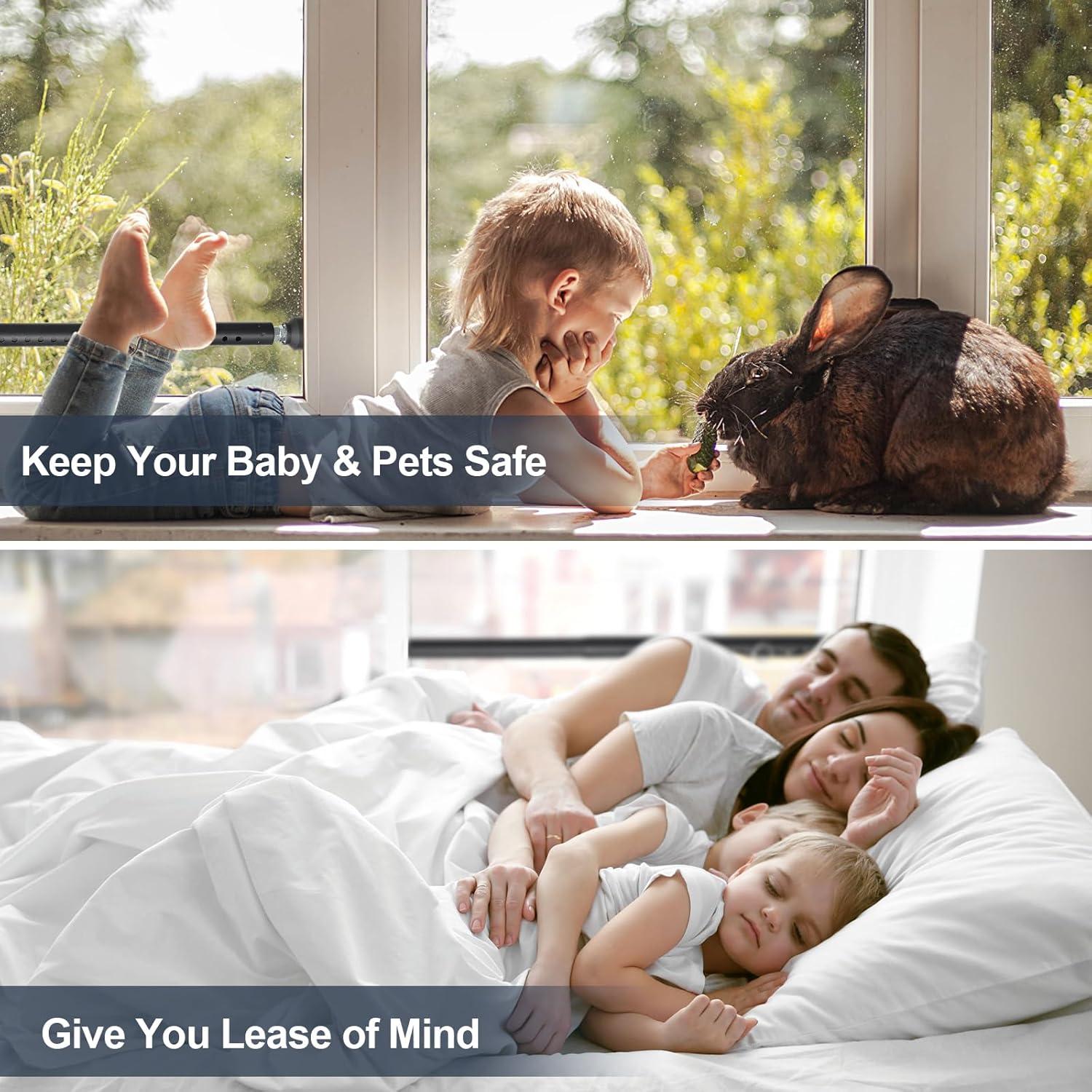 Barra de Seguridad Ajustable USDeikour para Puertas y Ventanas