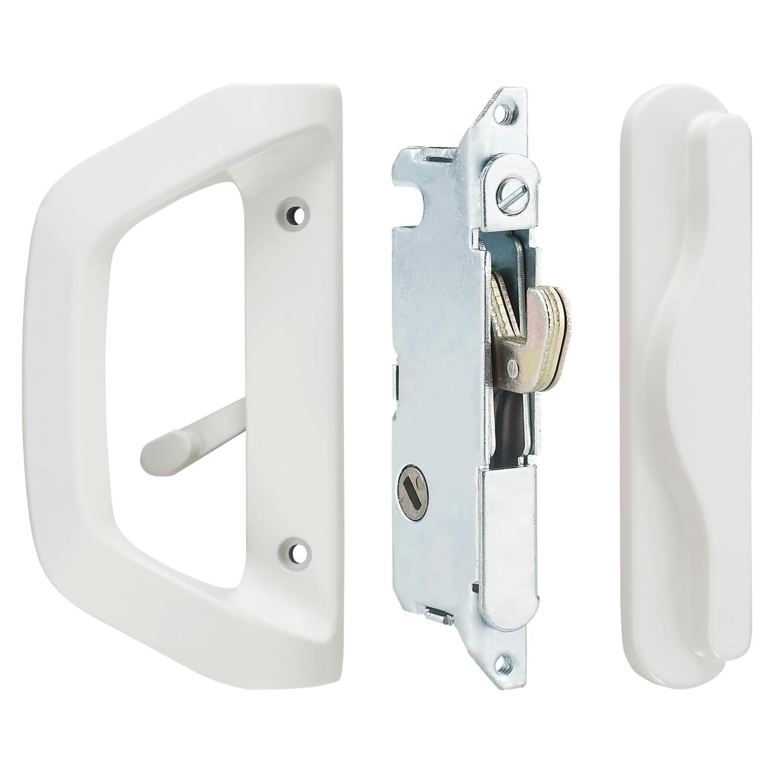 Juego de Manija de Puerta Deslizante AIsecure Blanco Sin Llave