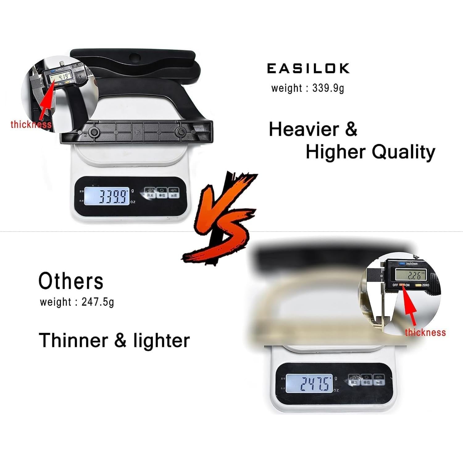 Juego de Manija de Puerta Deslizante AIsecure Blanco Sin Llave