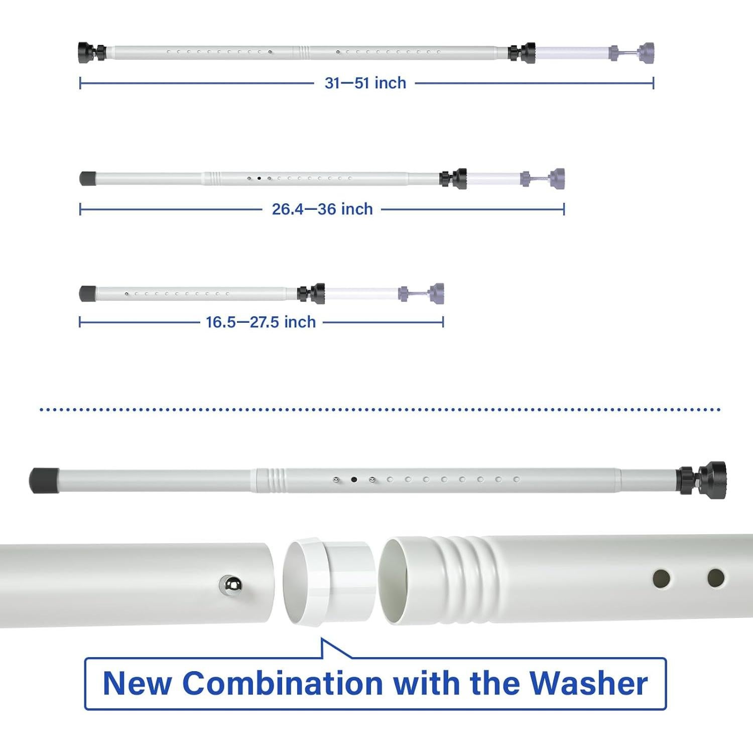Barra de Seguridad Ajustable Aglaiprty para Puerta de Vidrio