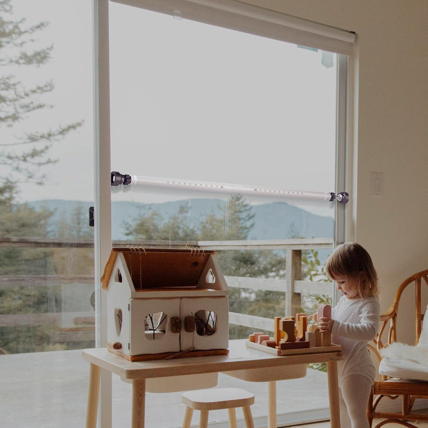 Barra de Seguridad Ajustable Aglaiprty para Puerta de Vidrio