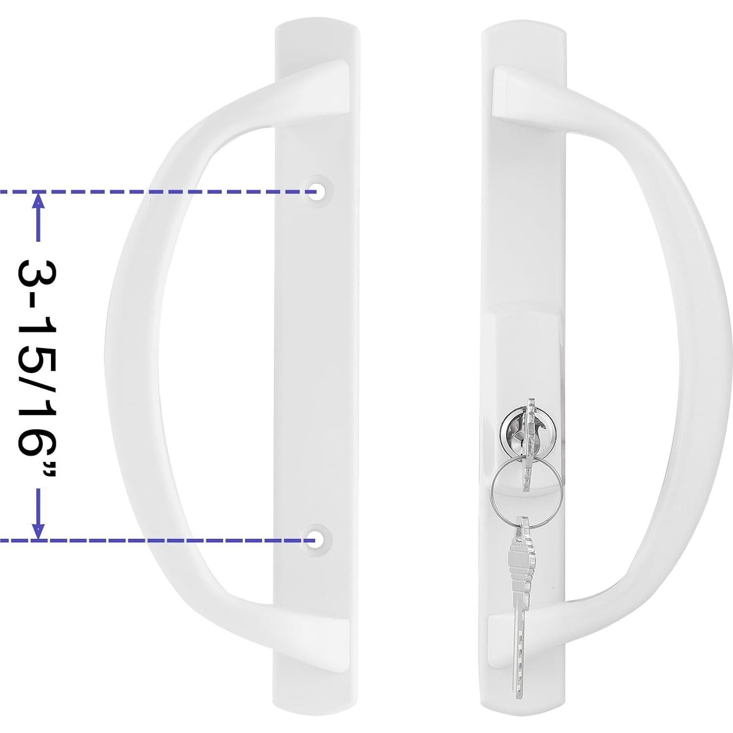 Juego de Manijas Deslizantes DECEBALUS con Cerradura y Pestillo