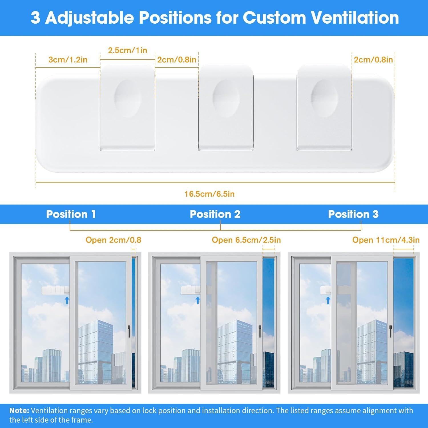 Juego de 4 Cerraduras de Seguridad para Puertas Corredizas QH1-203