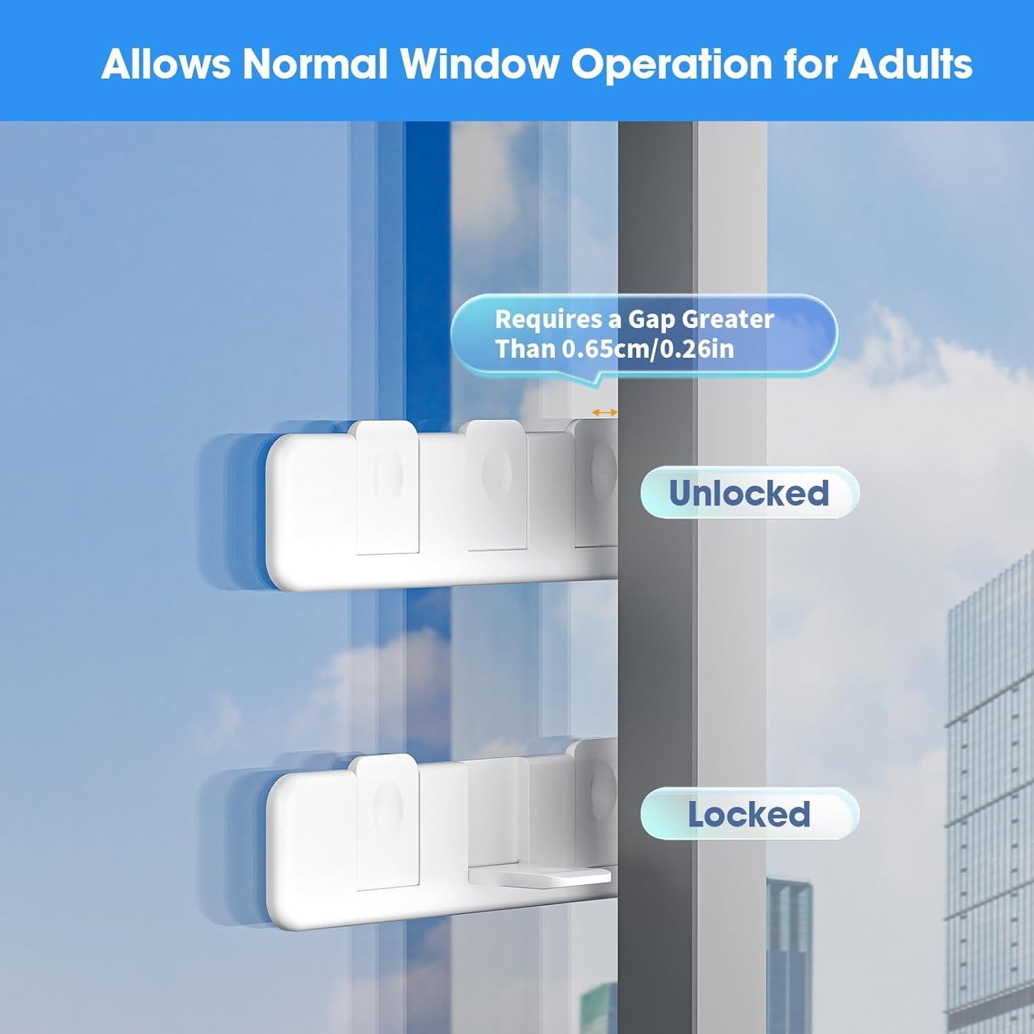 Juego de 4 Cerraduras de Seguridad para Puertas Corredizas QH1-203