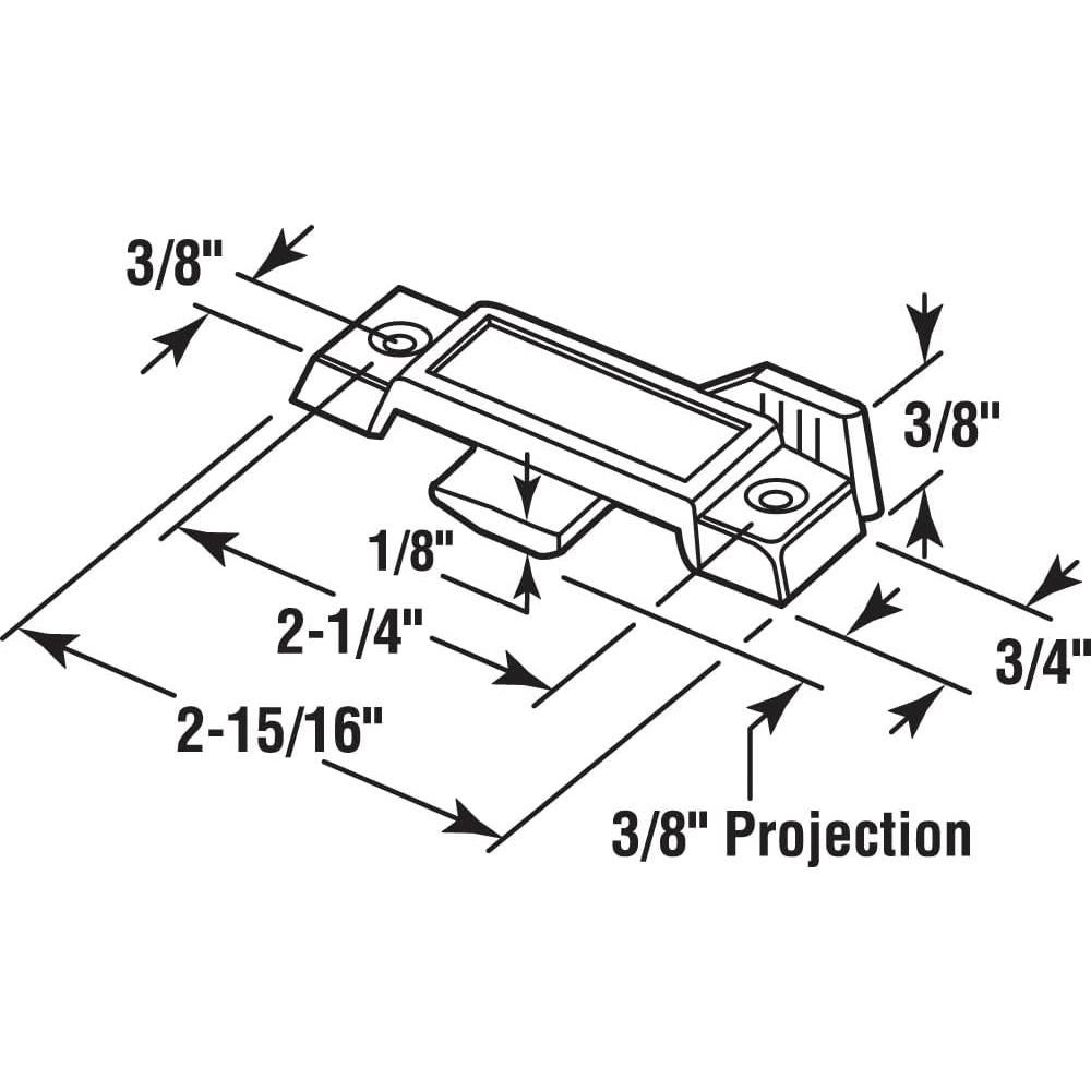 Cerradura de Sash Prime-Line F 2590 para Ventanas Deslizantes