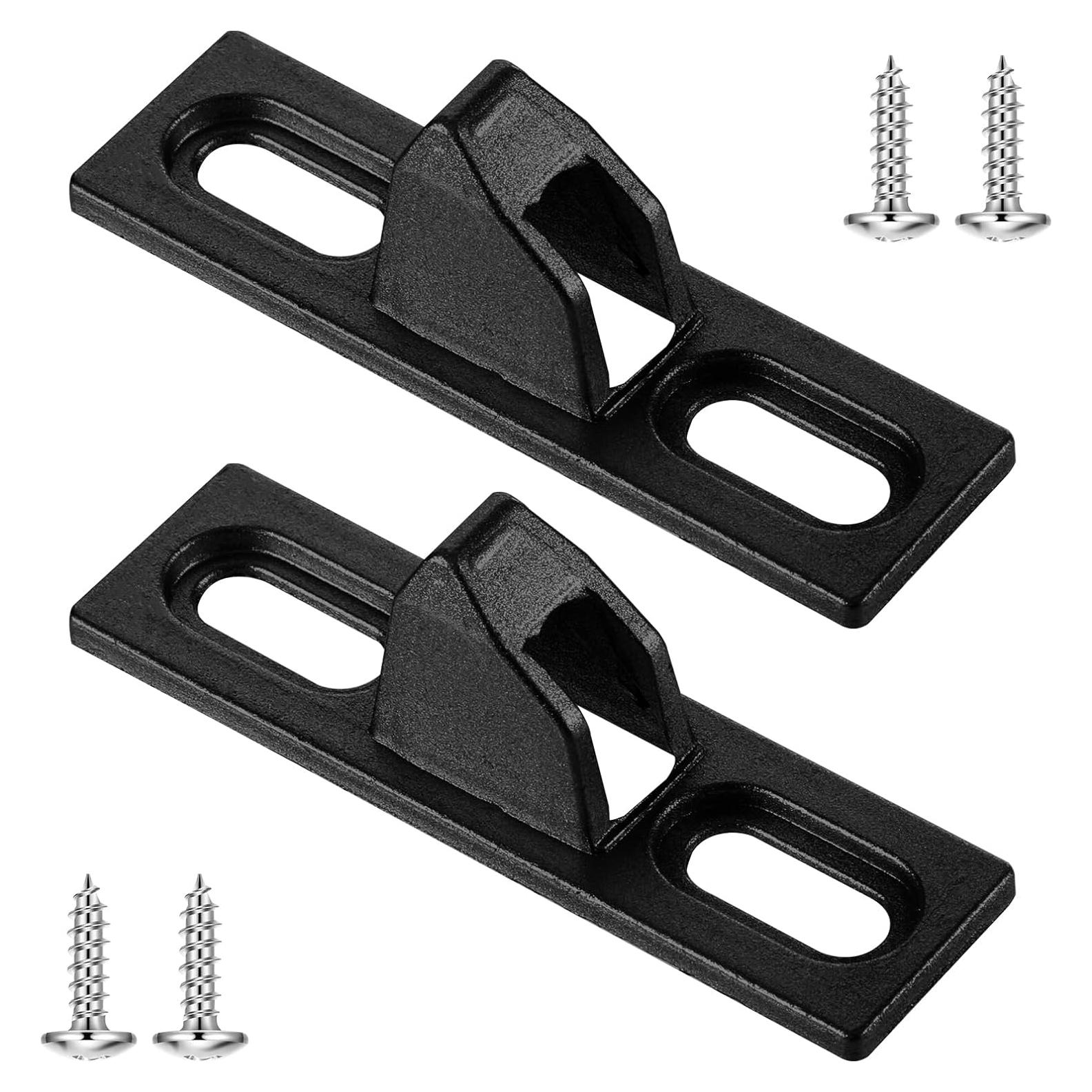2 Sujetadores de Puerta Corredera HJZHII Metal Negro 6.1cm