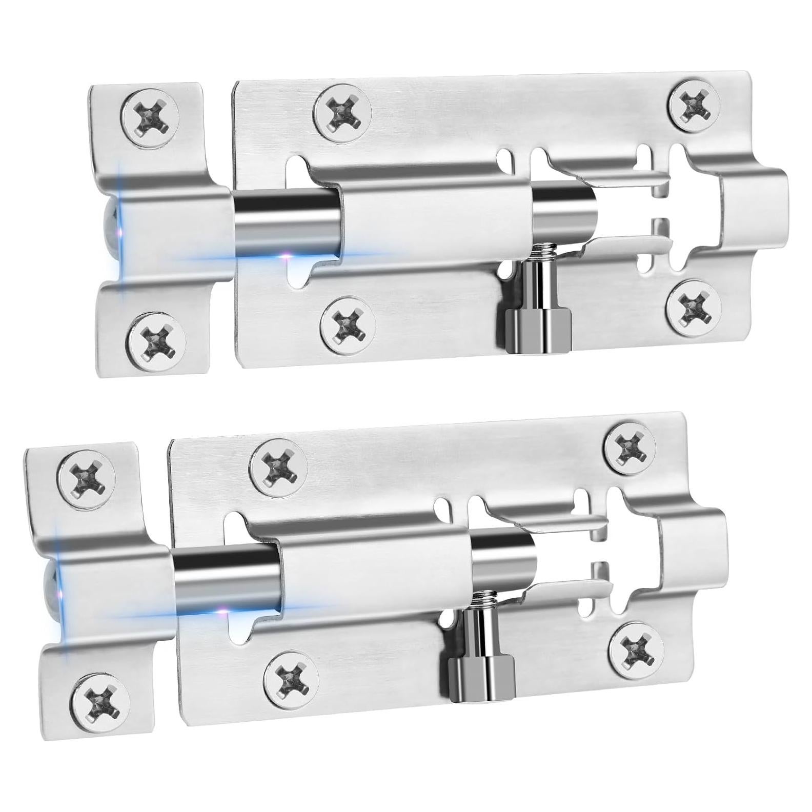 Cerraduras Deslizantes INBOF 2 Piezas Acero Inoxidable 7.62 cm