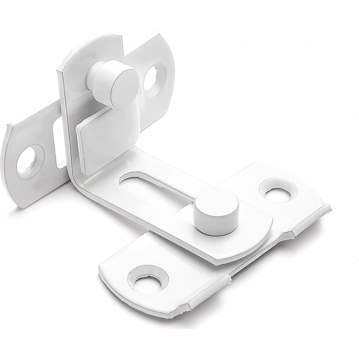 4 Cerraduras de Puerta de Granero 90 Grados Acero Inoxidable Blanco