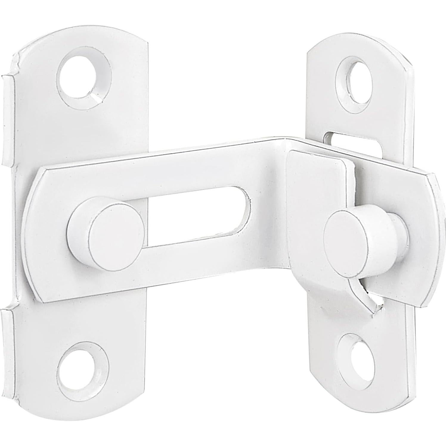 4 Cerraduras de Puerta de Granero 90 Grados Acero Inoxidable Blanco