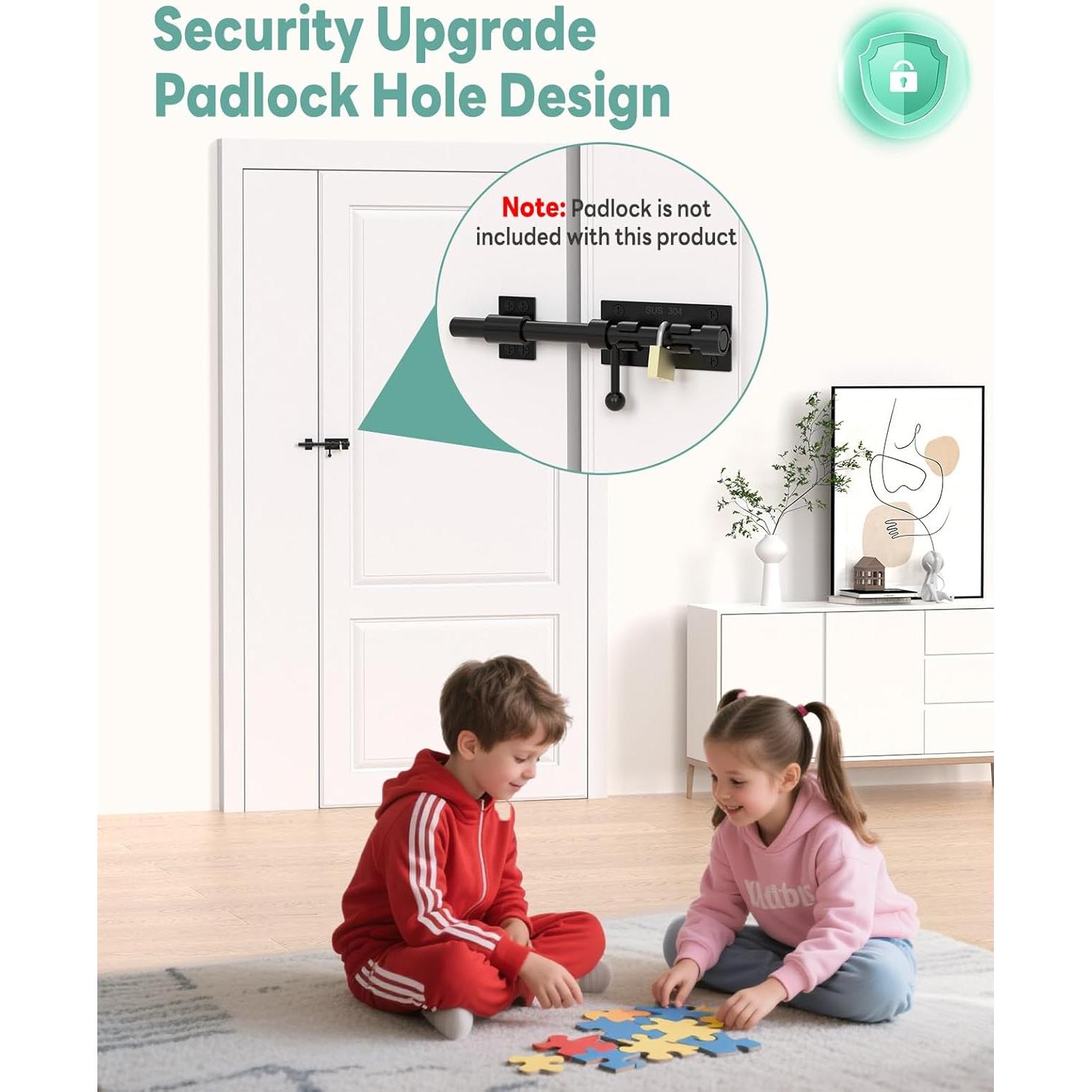 Cerrojo deslizante de 20 cm Anobeyi de acero inoxidable