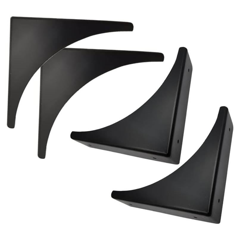 4 Protectores de Esquina de Metal Negro HWAQHDYL para Muebles