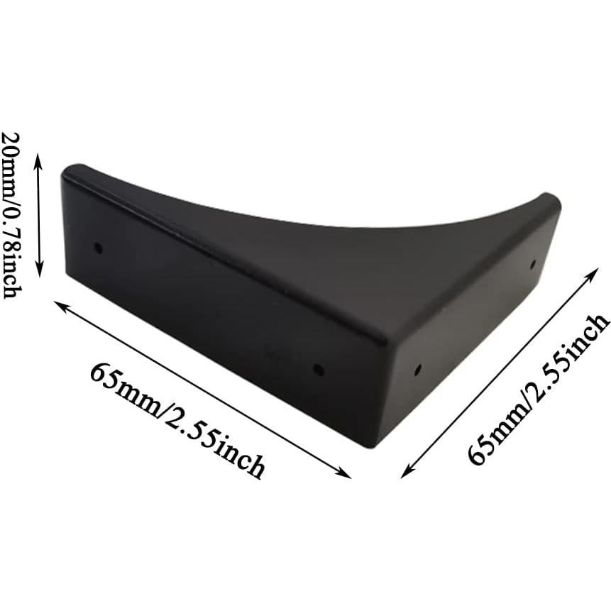 4 Protectores de Esquina de Metal Negro HWAQHDYL para Muebles