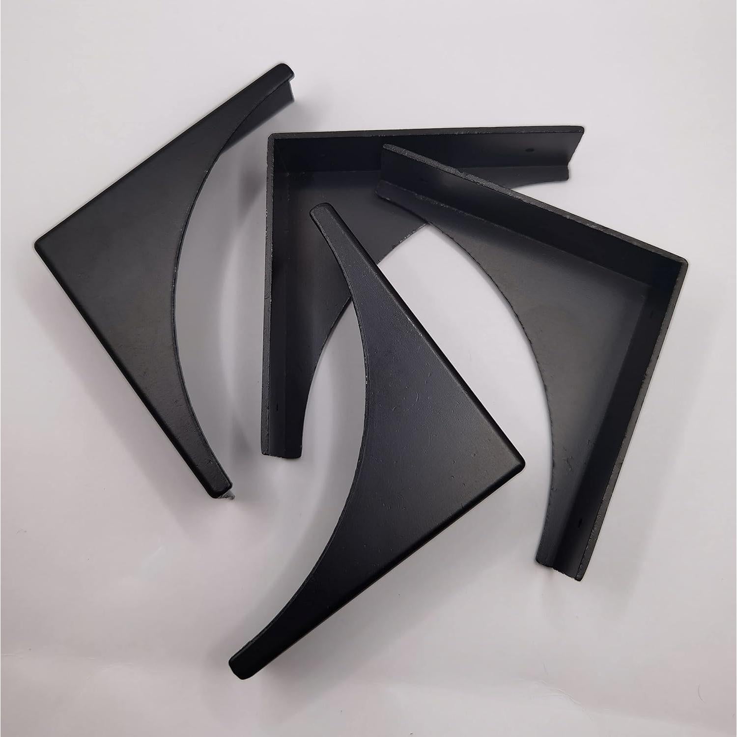 4 Protectores de Esquina de Metal Negro HWAQHDYL para Muebles