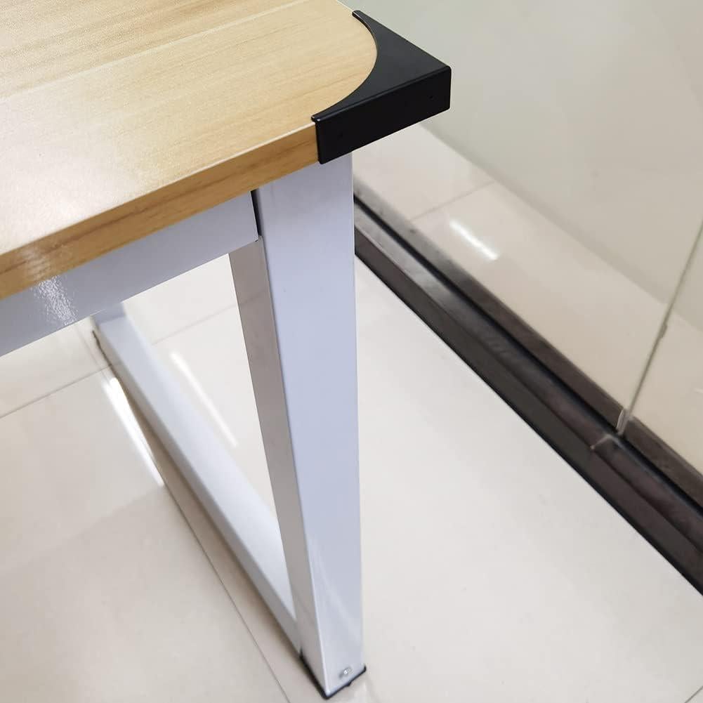 4 Protectores de Esquina de Metal Negro HWAQHDYL para Muebles
