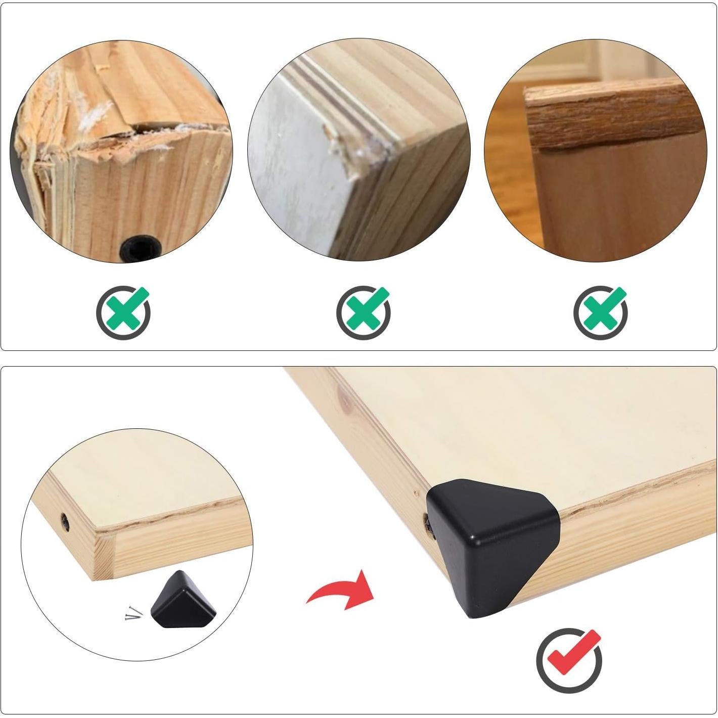 Protectores de Esquina Gejoy para Tableros de Cornhole 9 Piezas