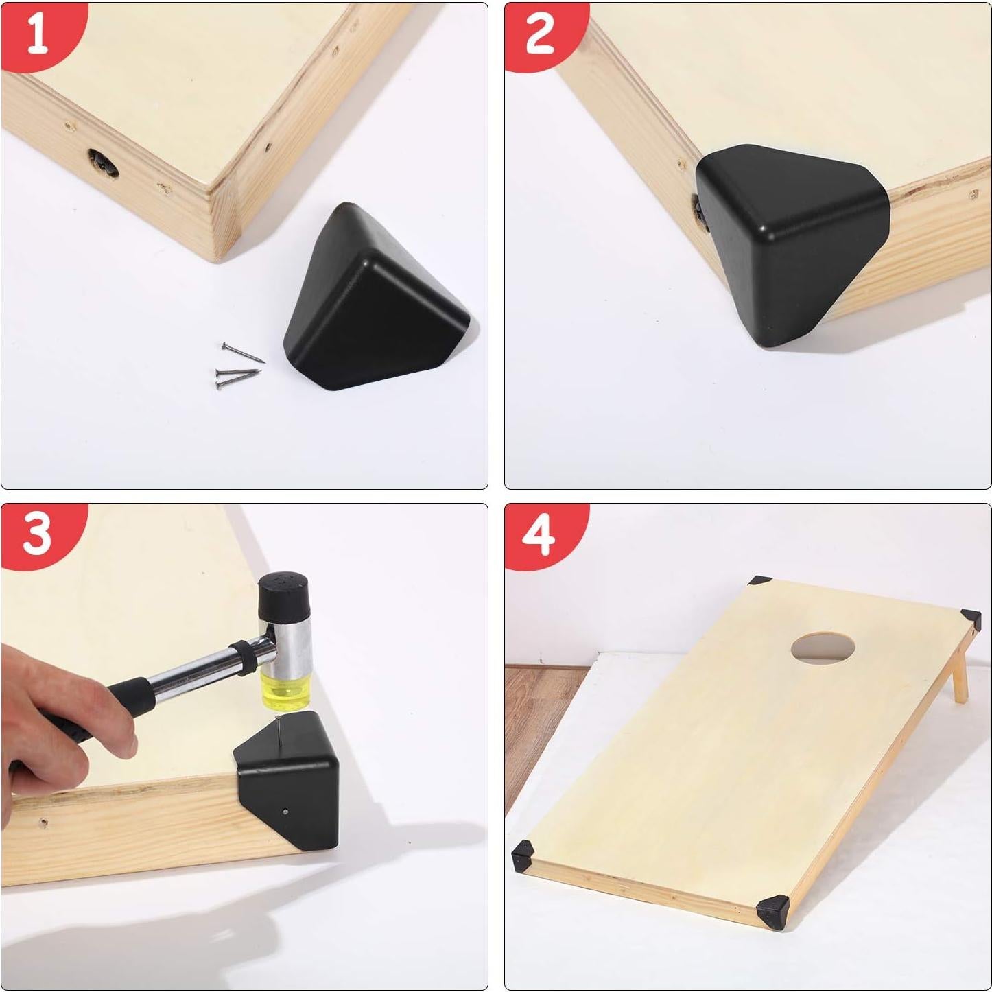 Protectores de Esquina Gejoy para Tableros de Cornhole 9 Piezas