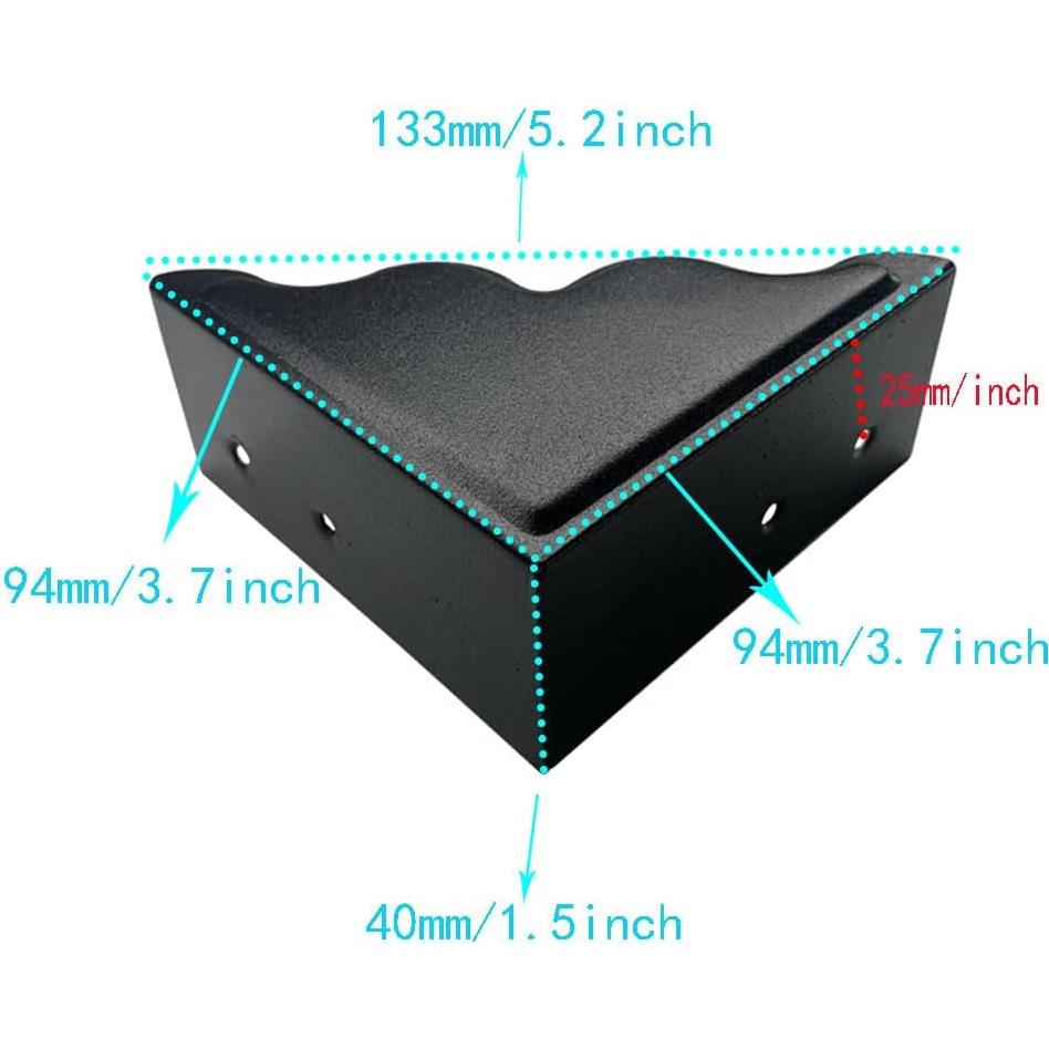 Protectores de Esquinas Metálicos Sutfmwe 9.4x9.4 cm Juego de 4