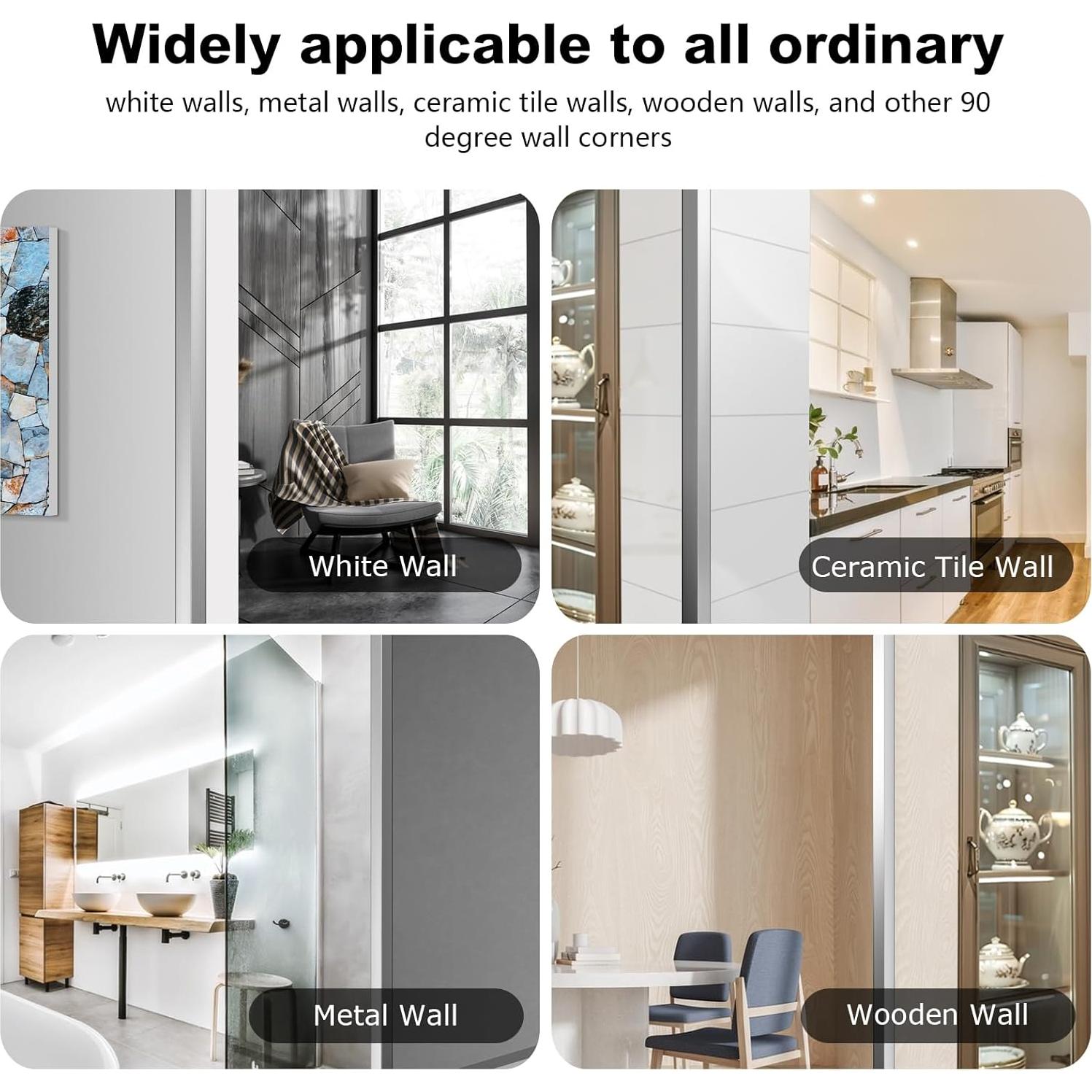 Protectores de Esquinas de Aluminio Yeaborn 12Pcs 5x5x122cm