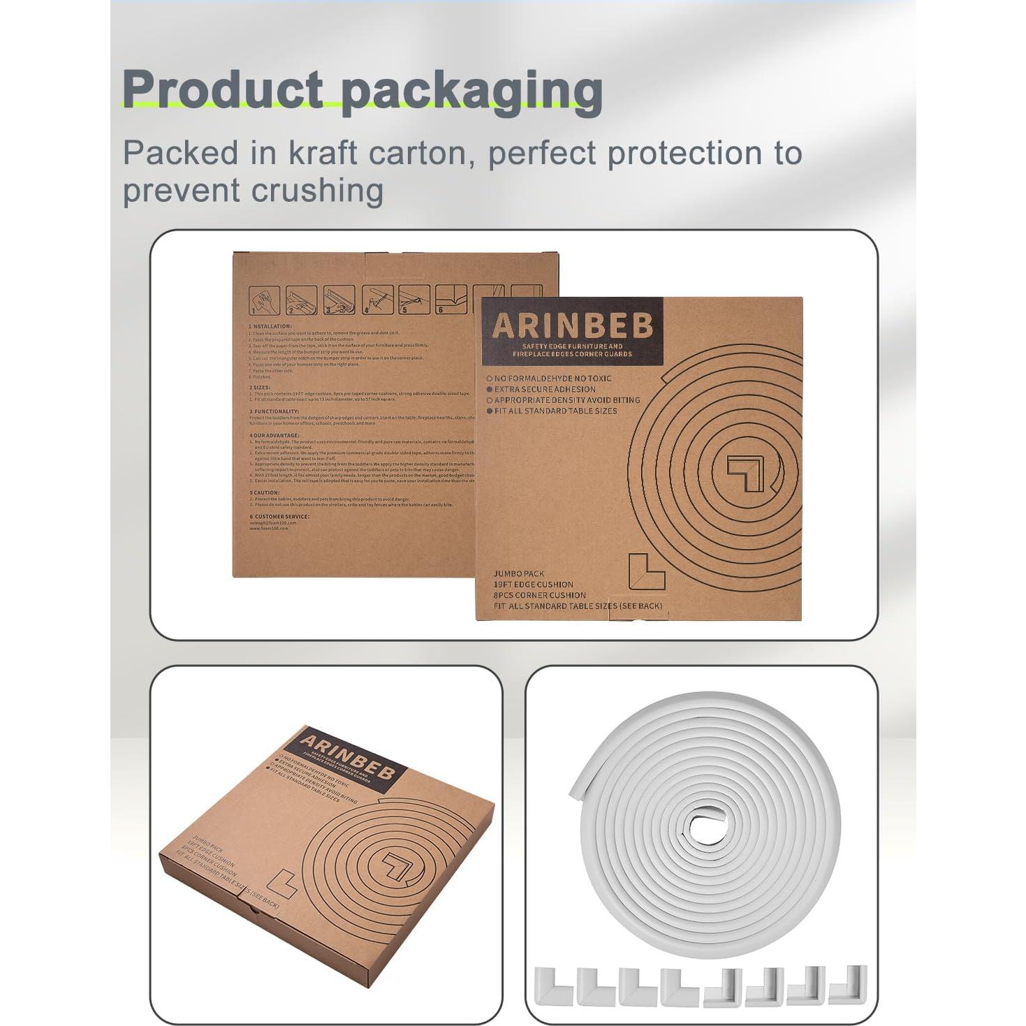 Protector de Esquina de Espuma ARINBEB 5.79m Blanco Seguridad