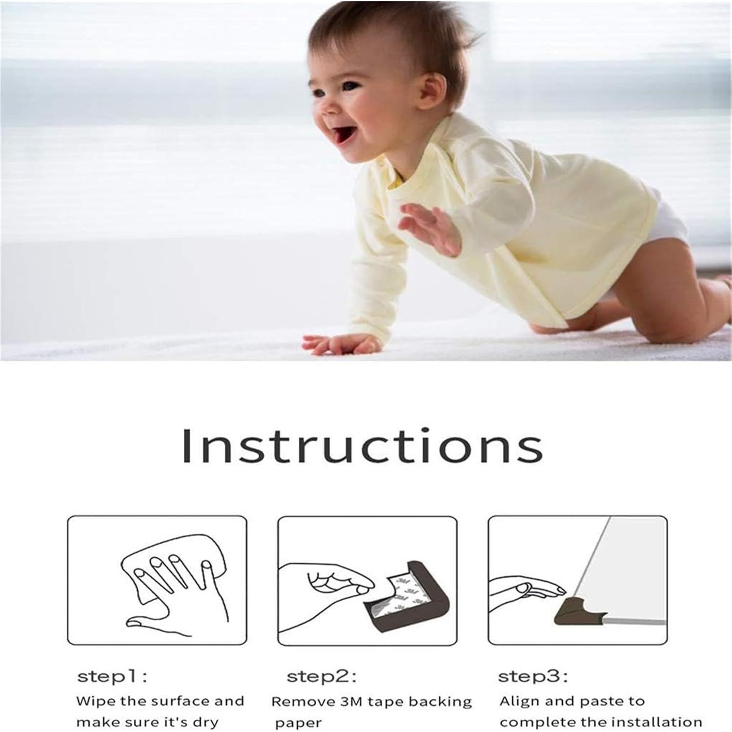 Protector de Esquinas DYKESON - Seguridad para Bebés, 12 Piezas