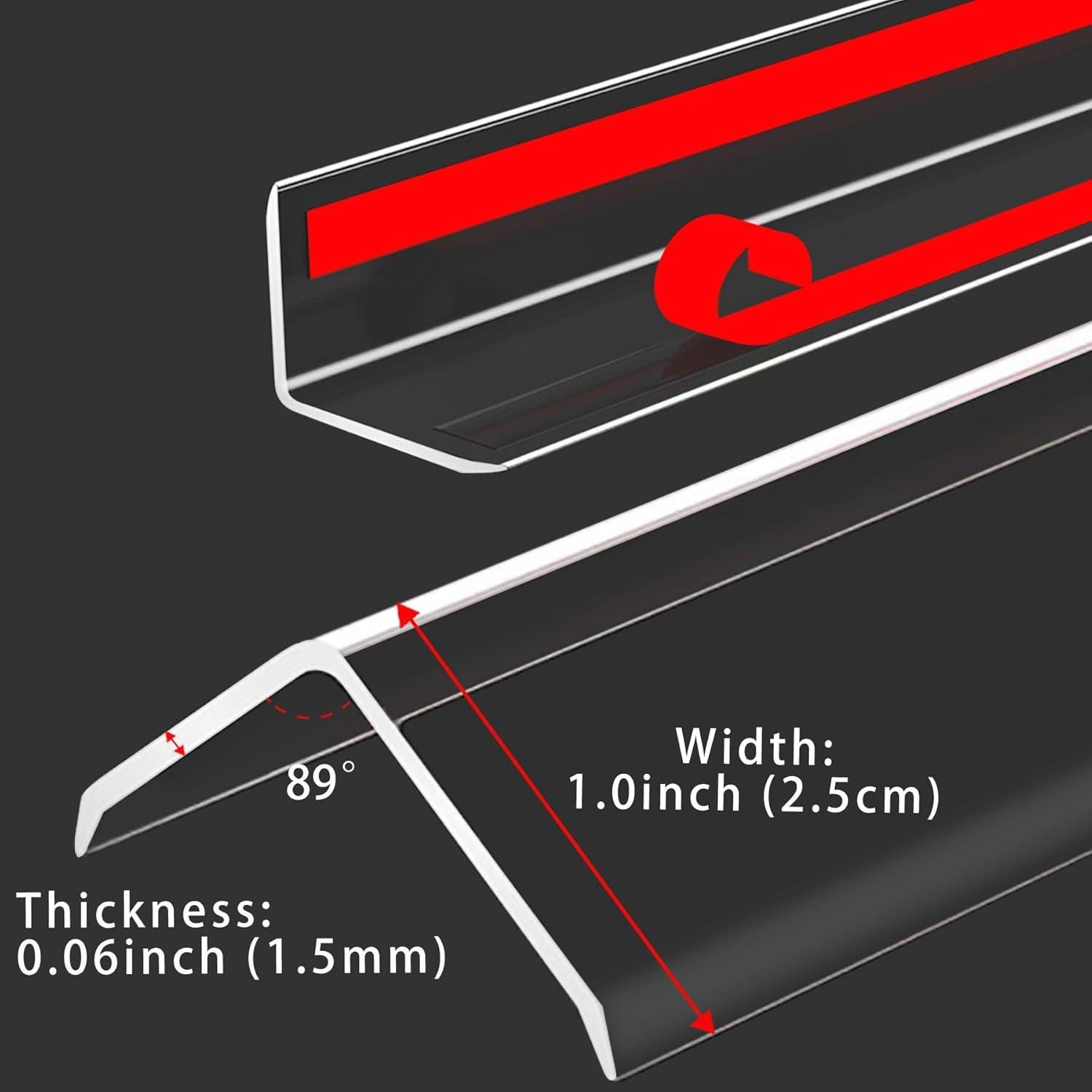 Protectores de Esquinas Transparentes Gaahing 4Pcs 0.9m L