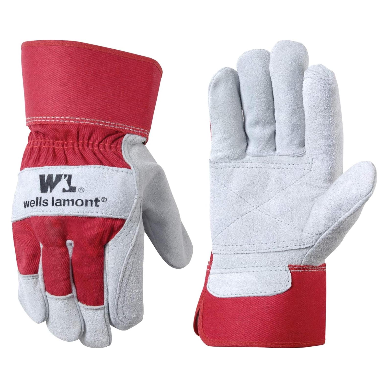Guantes de Trabajo Wells Lamont 4050 Cuero Doble Palma Grande