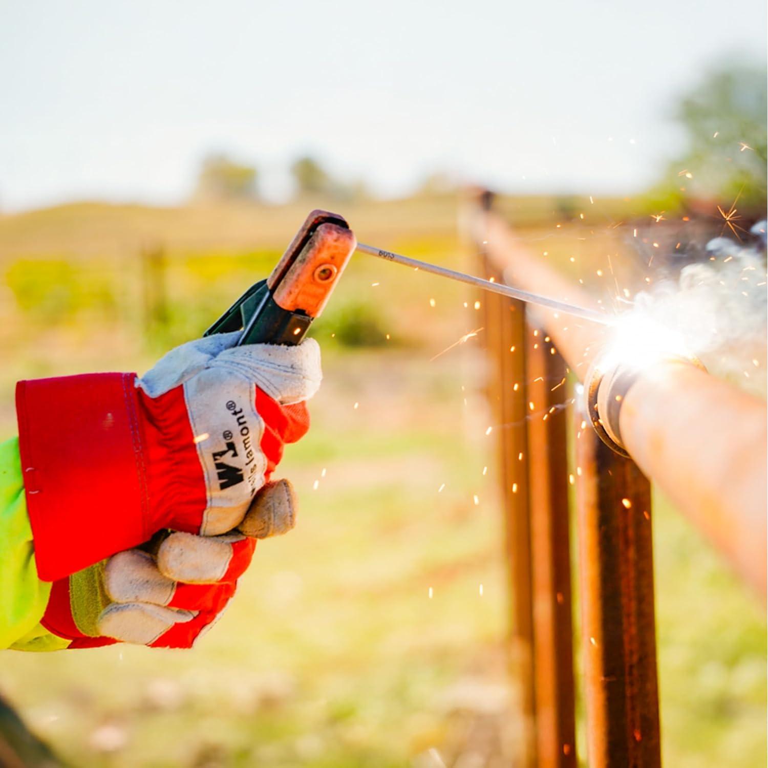 Guantes de Trabajo Wells Lamont 4050 Cuero Doble Palma Grande