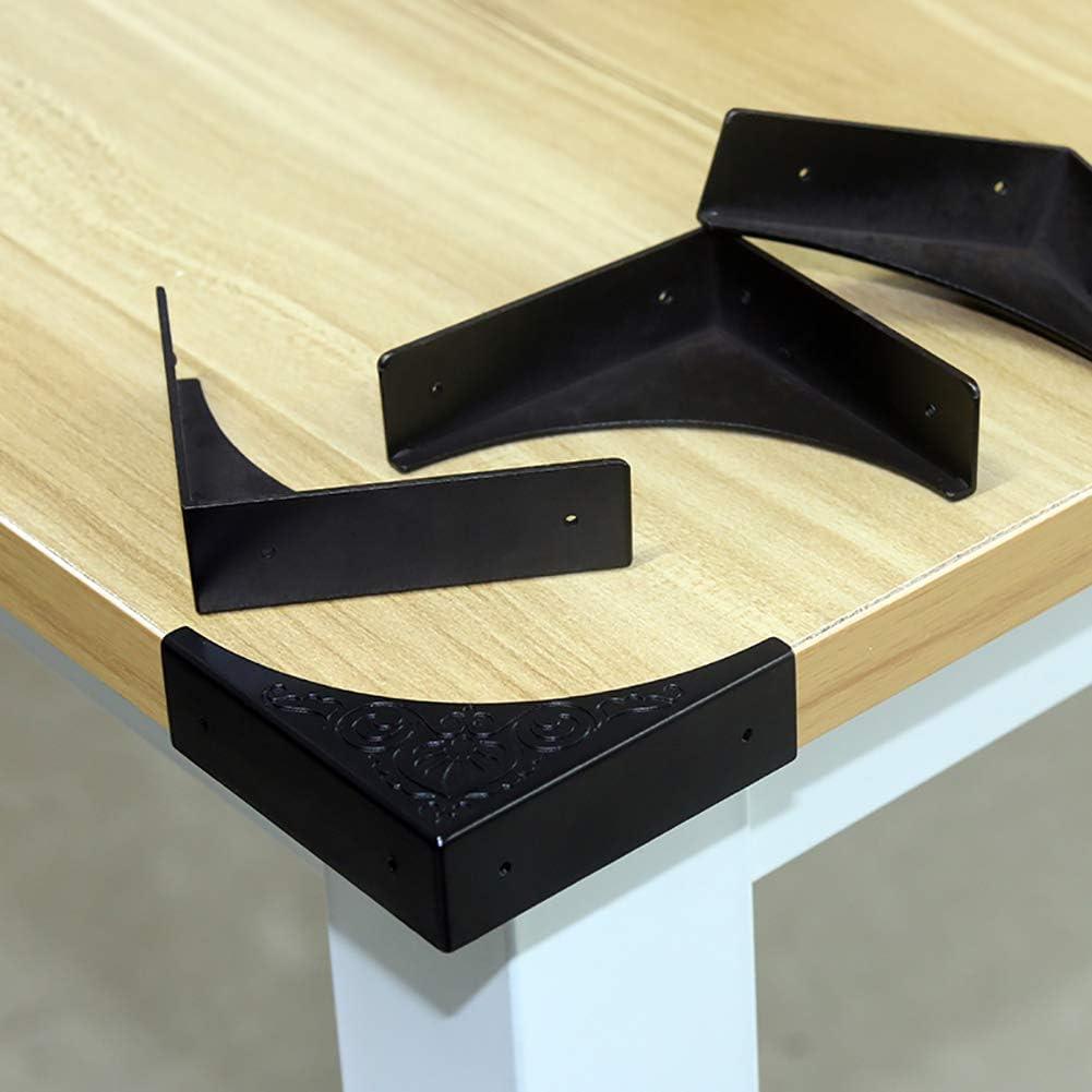 Protectores de Esquinas de Metal RFORPLY 4 Pcs Negro