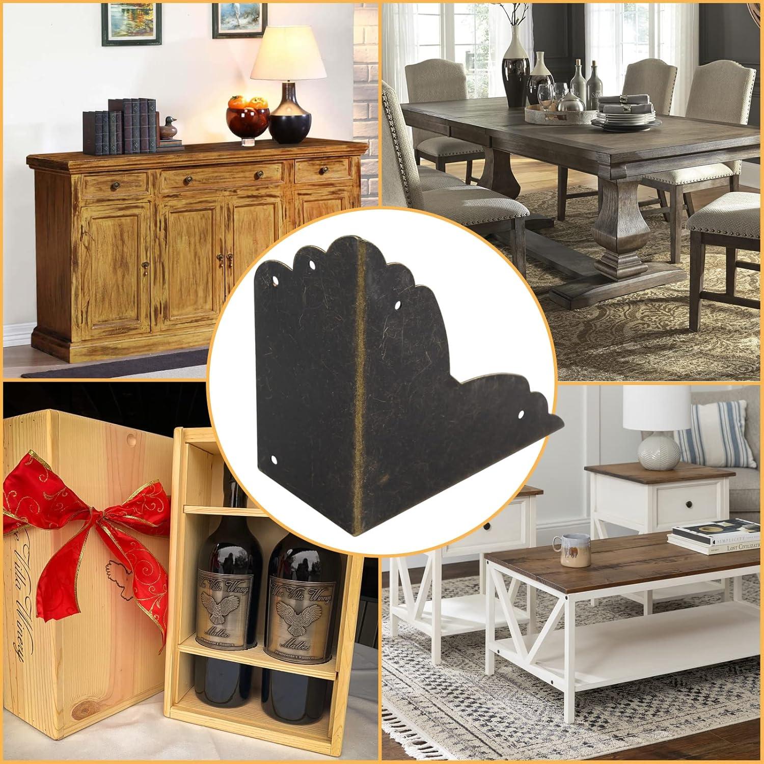 Protectores de Esquinas de Muebles BokWin 4 Pcs Bronce 70mm