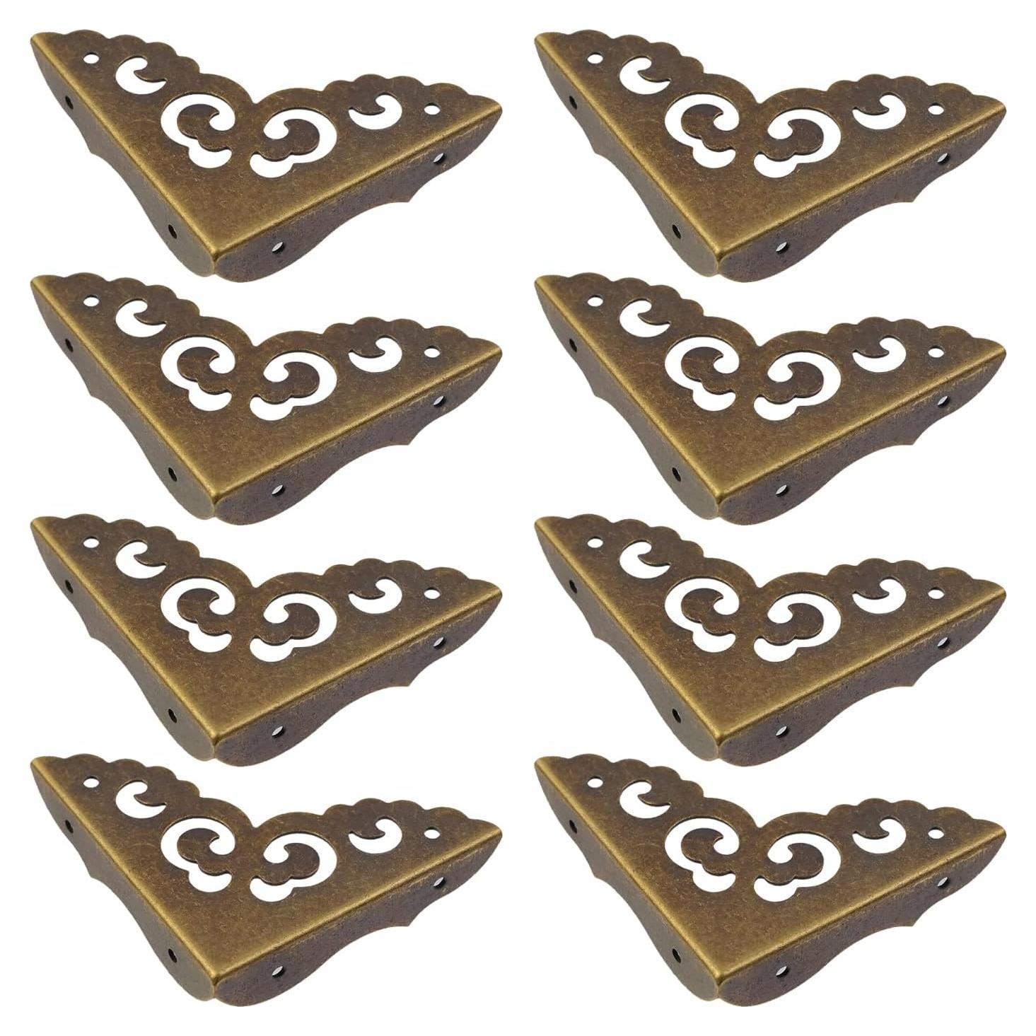 8 Protectores de Esquinas de Latón Bronce Antiguo MY MIRONEY