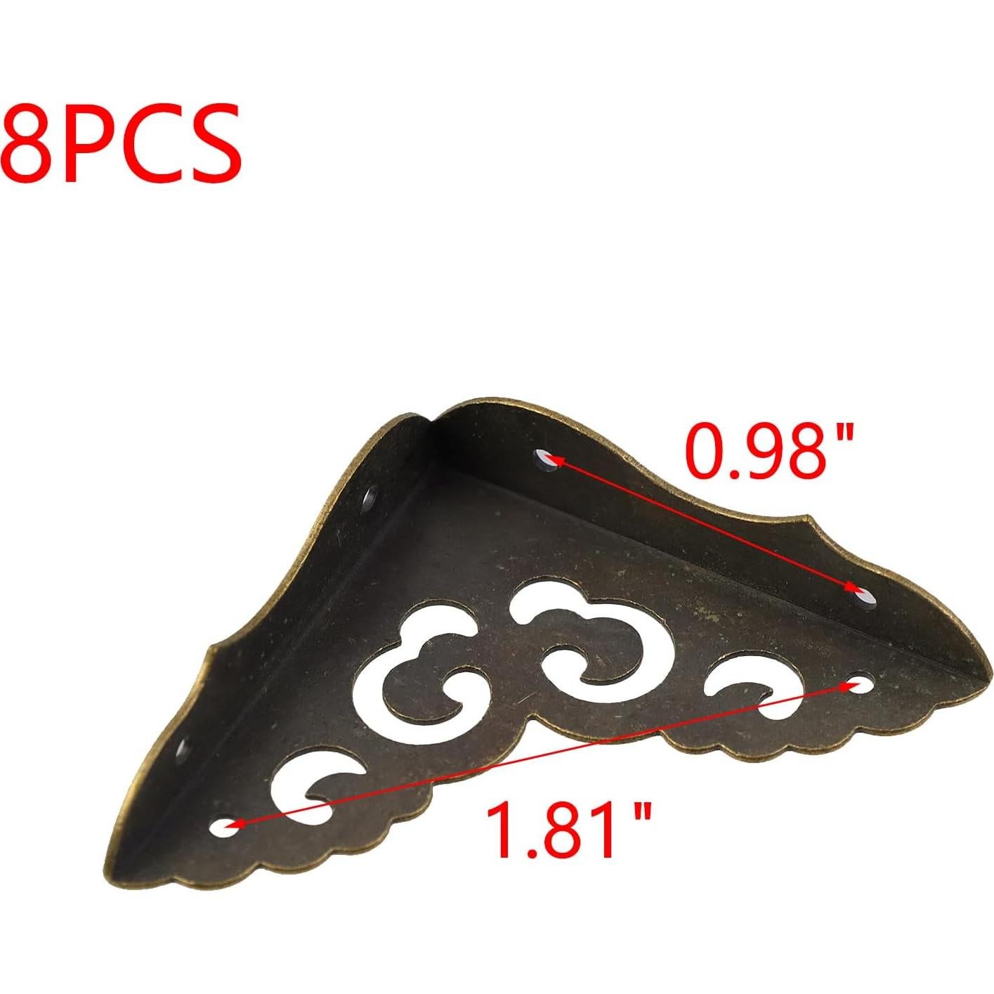 8 Protectores de Esquinas de Latón Bronce Antiguo MY MIRONEY