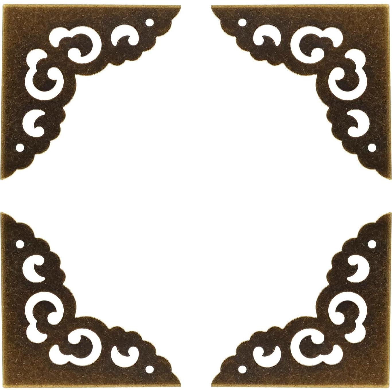 8 Protectores de Esquinas de Latón Bronce Antiguo MY MIRONEY