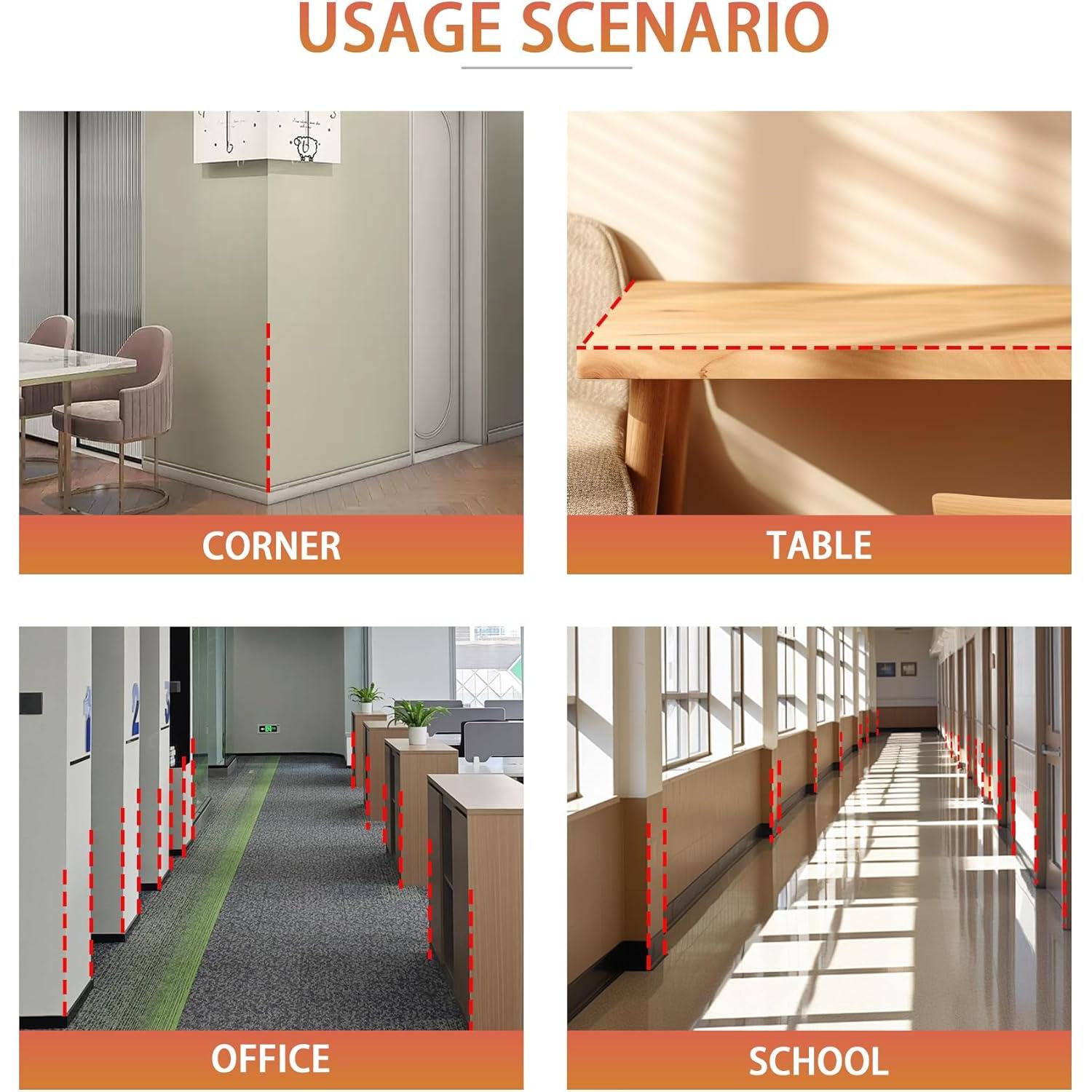 Protectores de Esquinas Transparentes QDYMXUN 100cm x 5cm