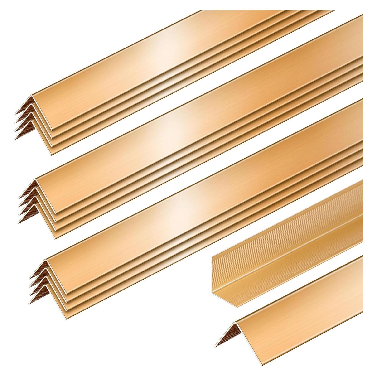 Protectores de Esquina Dorados Therwen - 30 Pcs Aluminio 122x3x3 cm