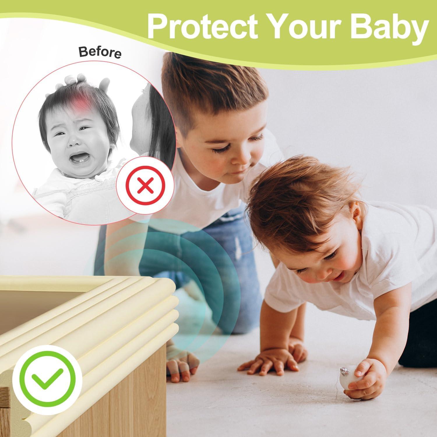 Protector de Esquinas para Bebés DBYDBY 2m Marrón Espuma Suave