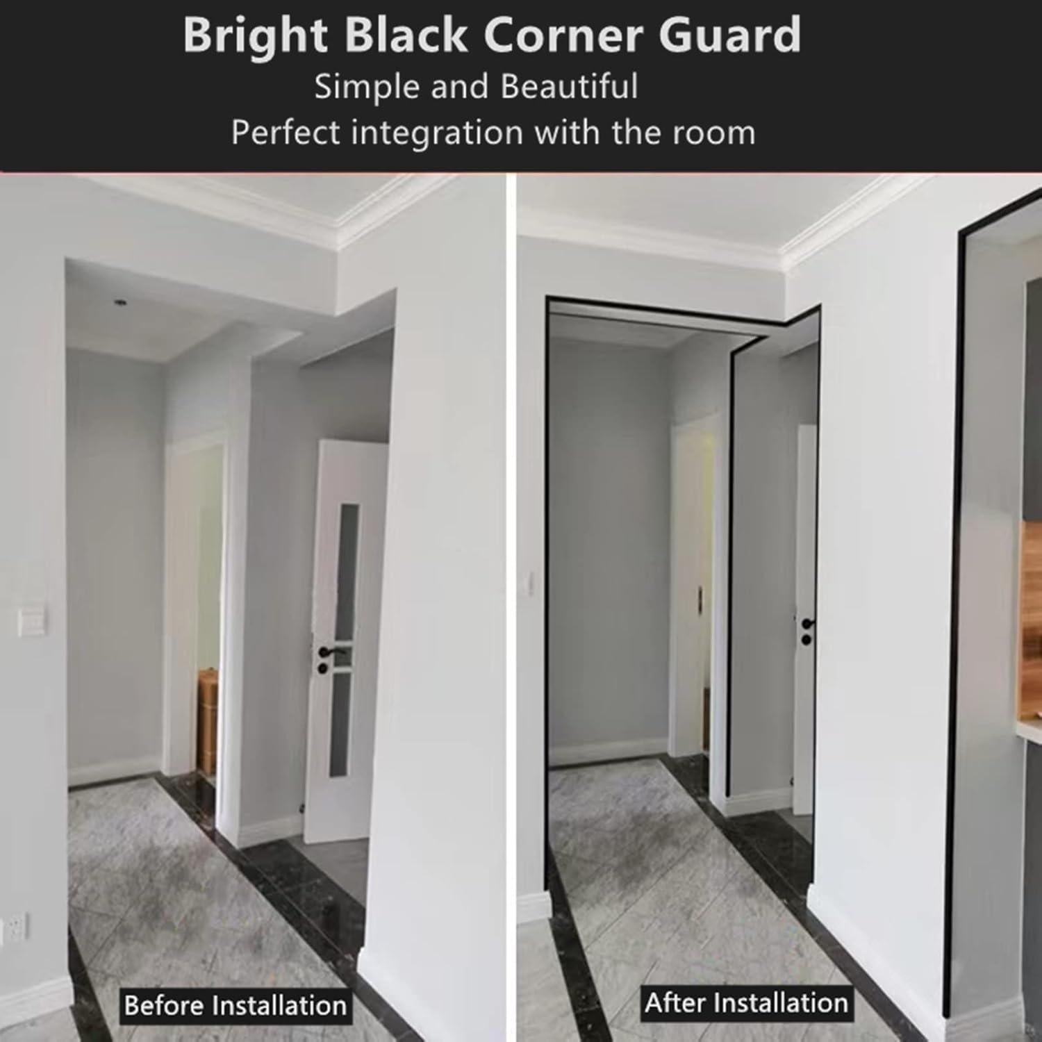 Protectores de Esquinas de Aluminio YSDK 10 Pcs 122 cm Negros