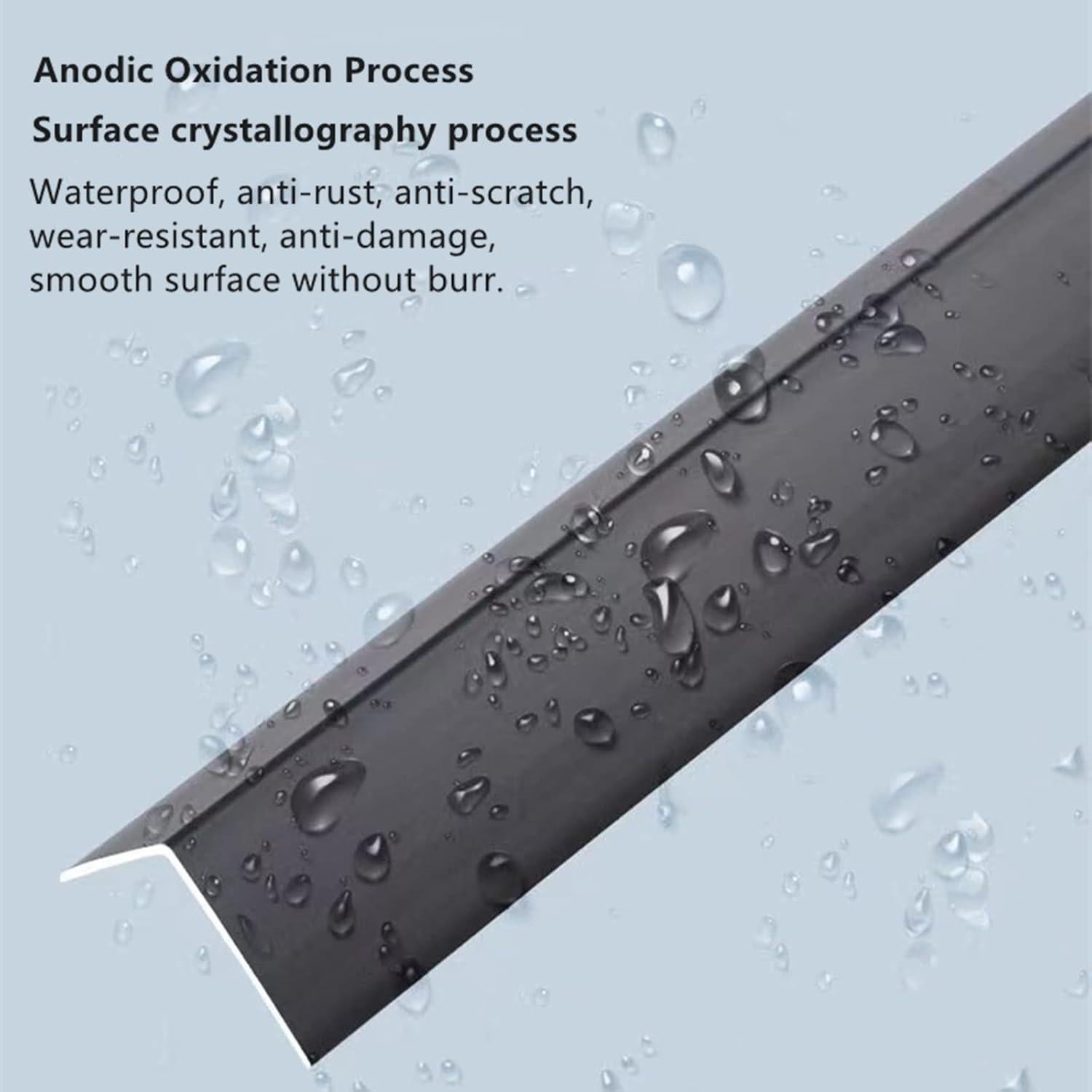 Protectores de Esquinas de Aluminio YSDK 10 Pcs 122 cm Negros