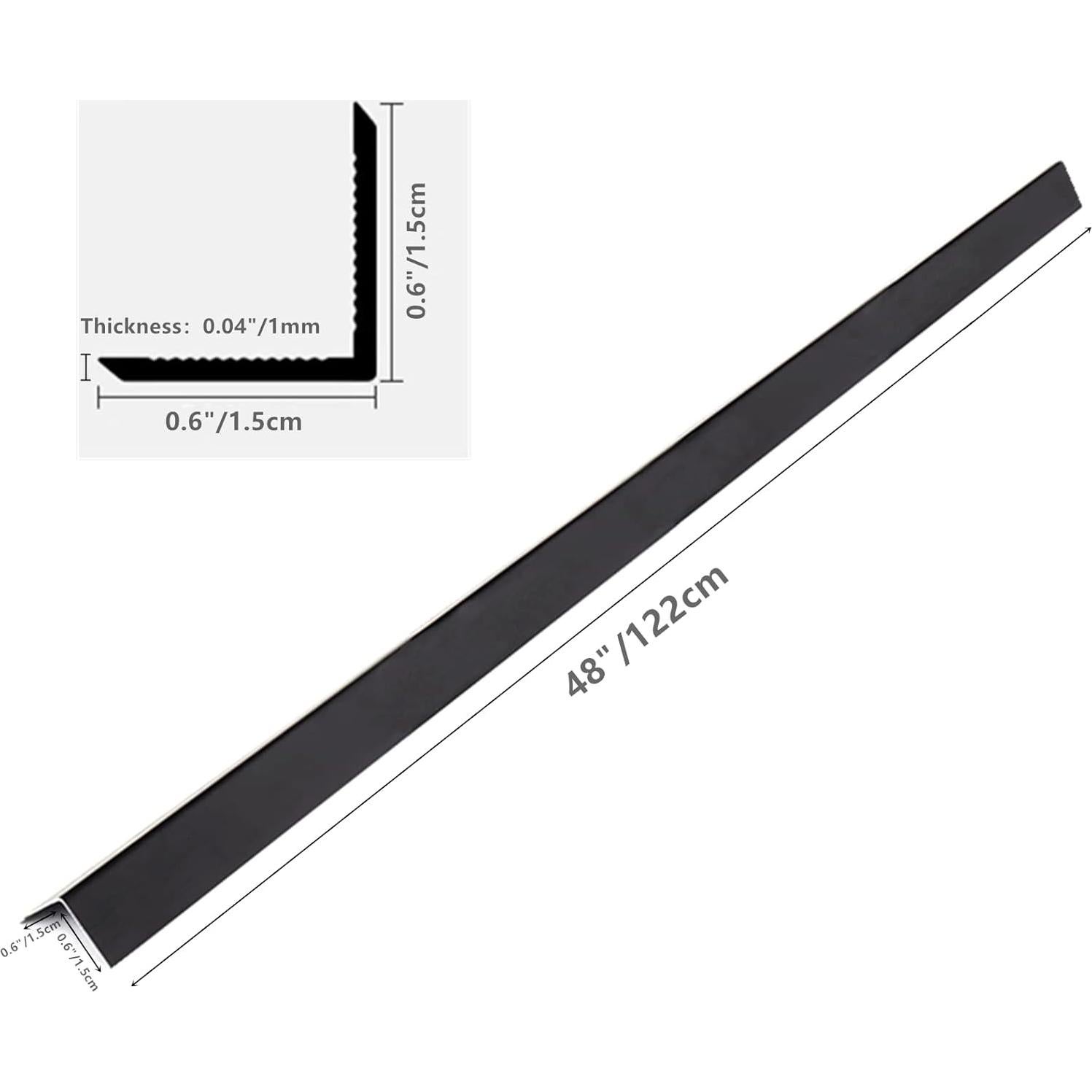 Protectores de Esquinas de Aluminio YSDK 10 Pcs 122 cm Negros