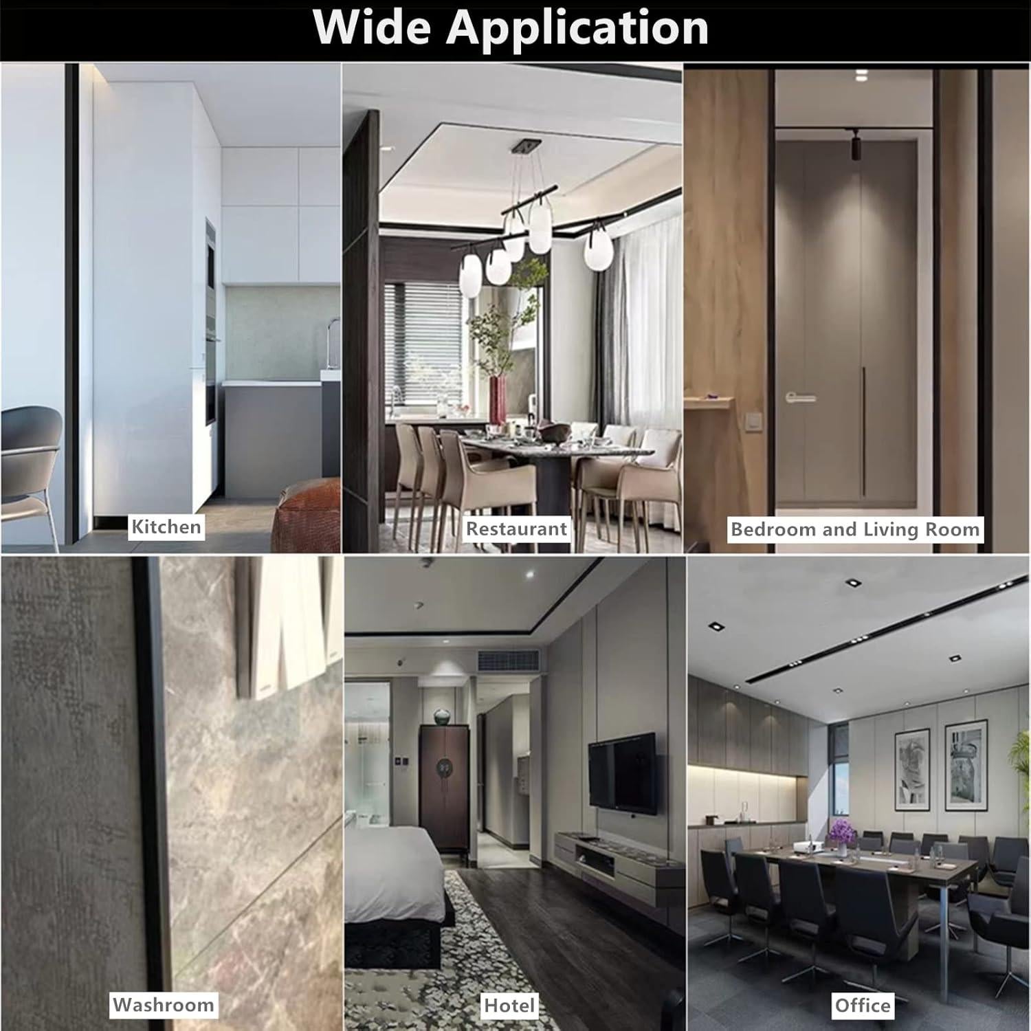 Protectores de Esquinas de Aluminio YSDK 10 Pcs 122 cm Negros