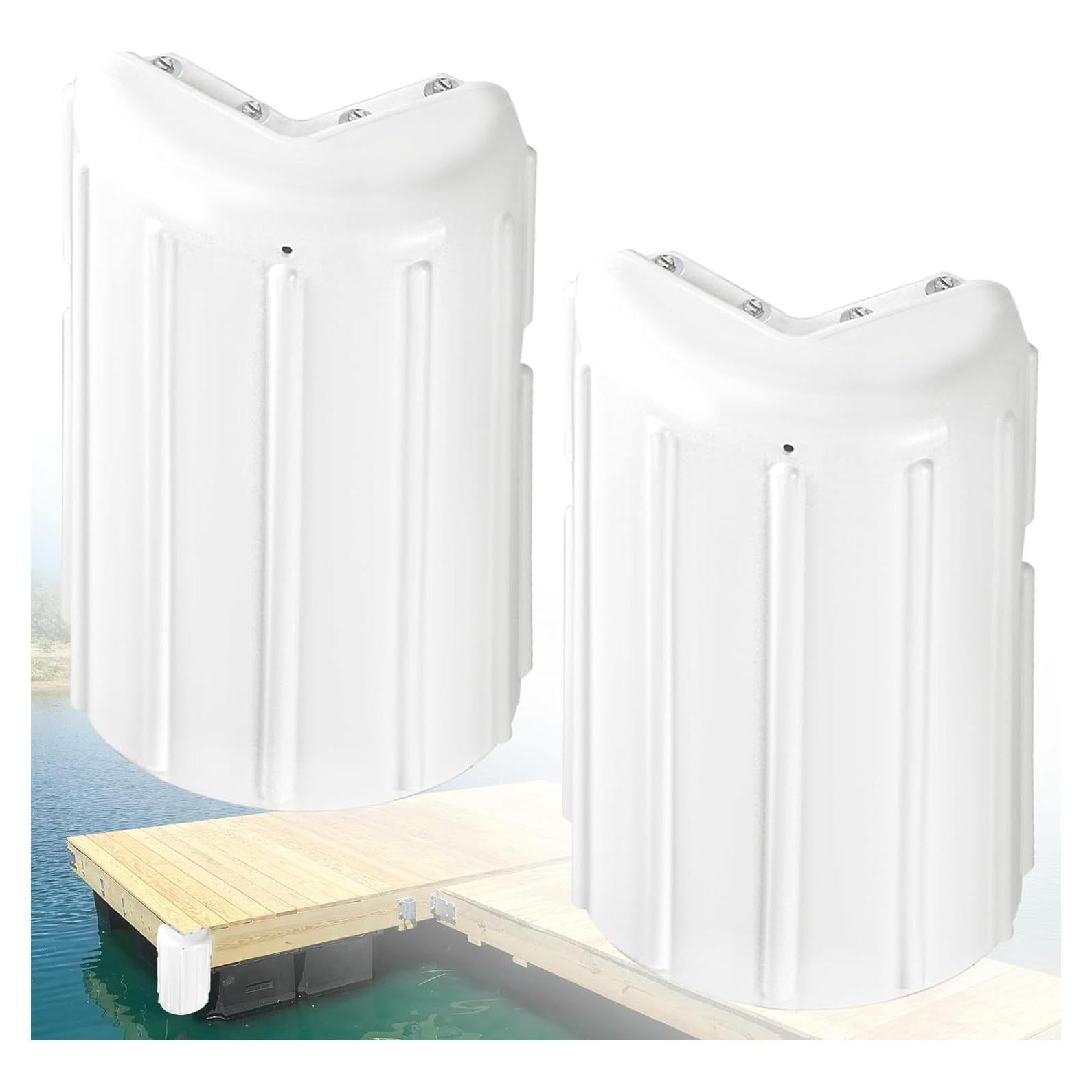 Bumper de esquina de muelle JYINCPED 2Pack Blanco 20.32x40.64cm