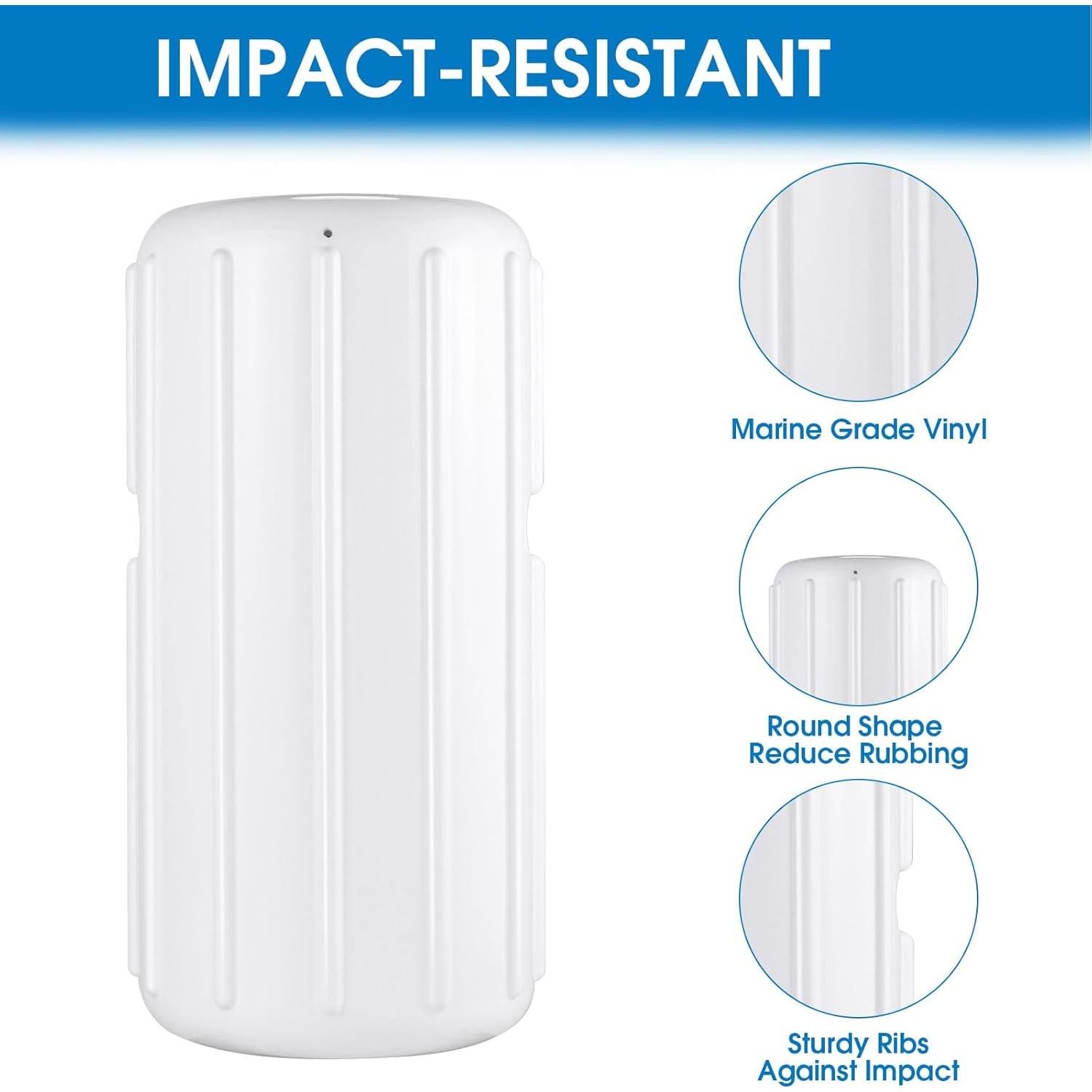 Bumper de esquina de muelle JYINCPED 2Pack Blanco 20.32x40.64cm