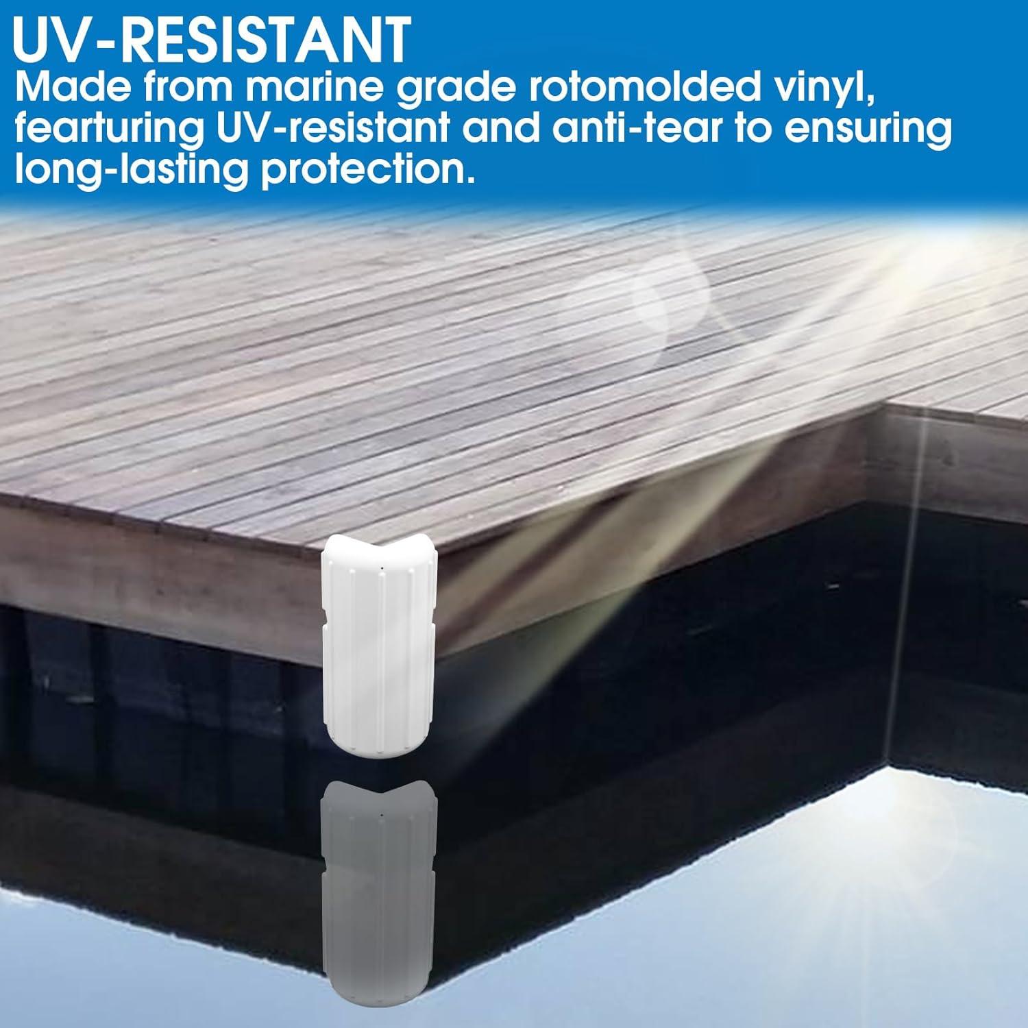 Bumper de esquina de muelle JYINCPED 2Pack Blanco 20.32x40.64cm